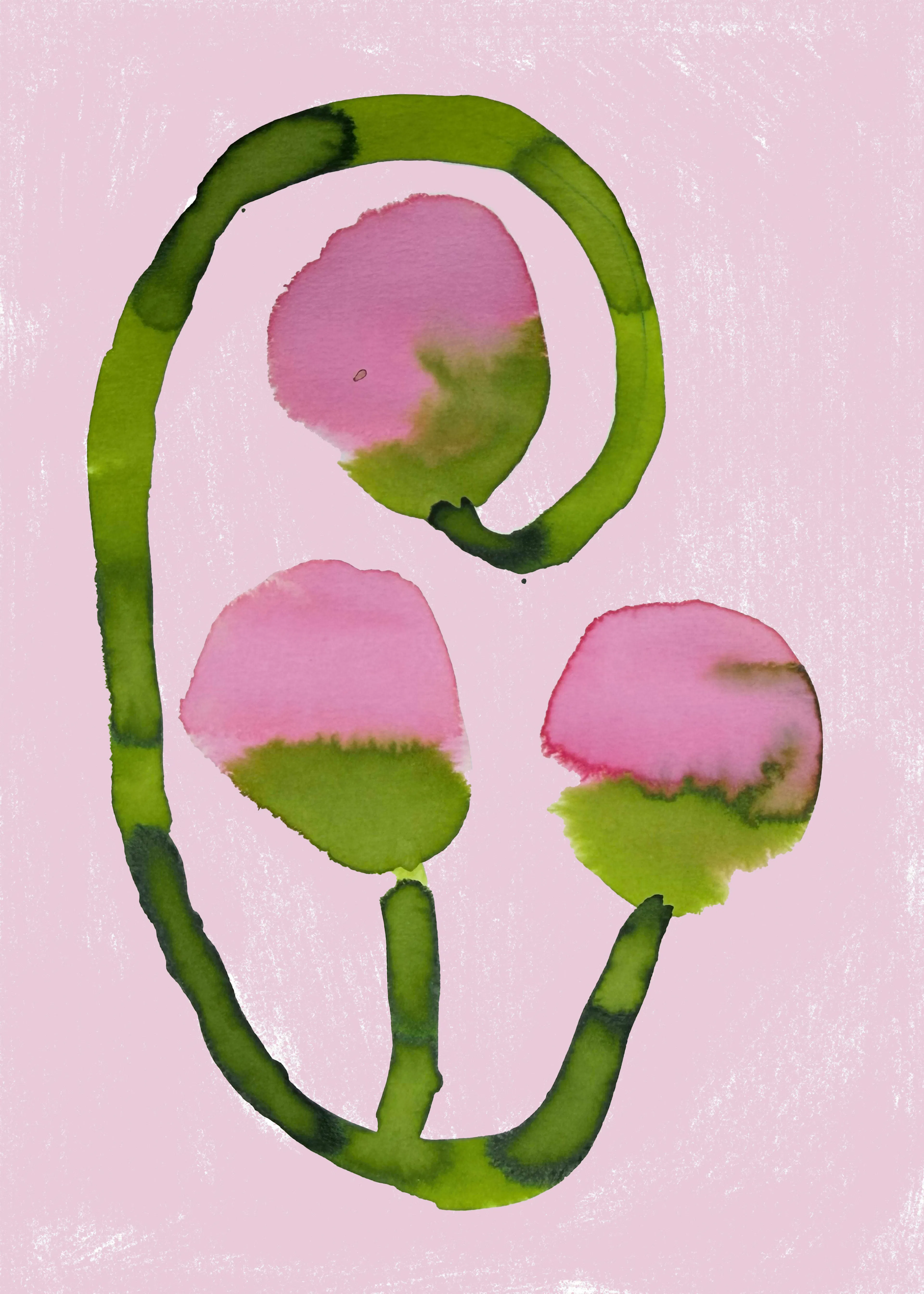 Charming Pink Floral Elegance Poster 0