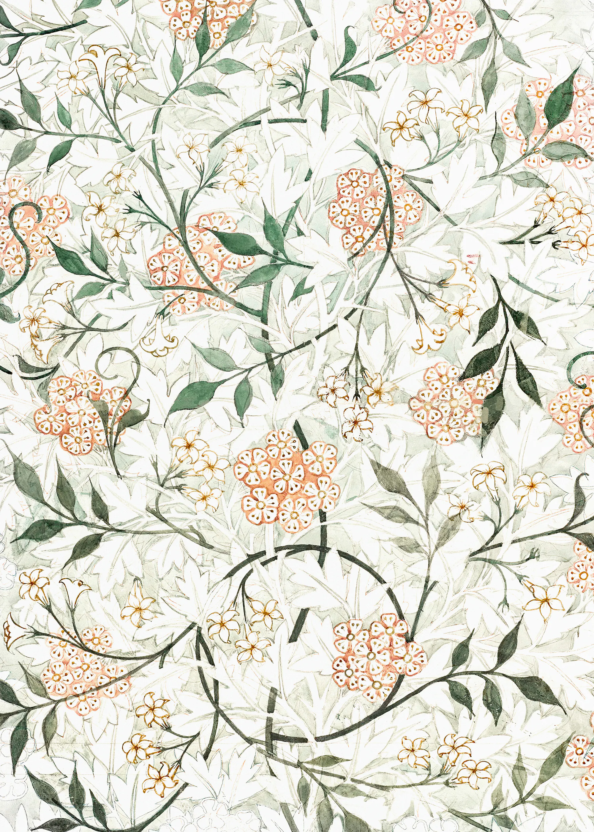 Green Floral Serenity Poster 0