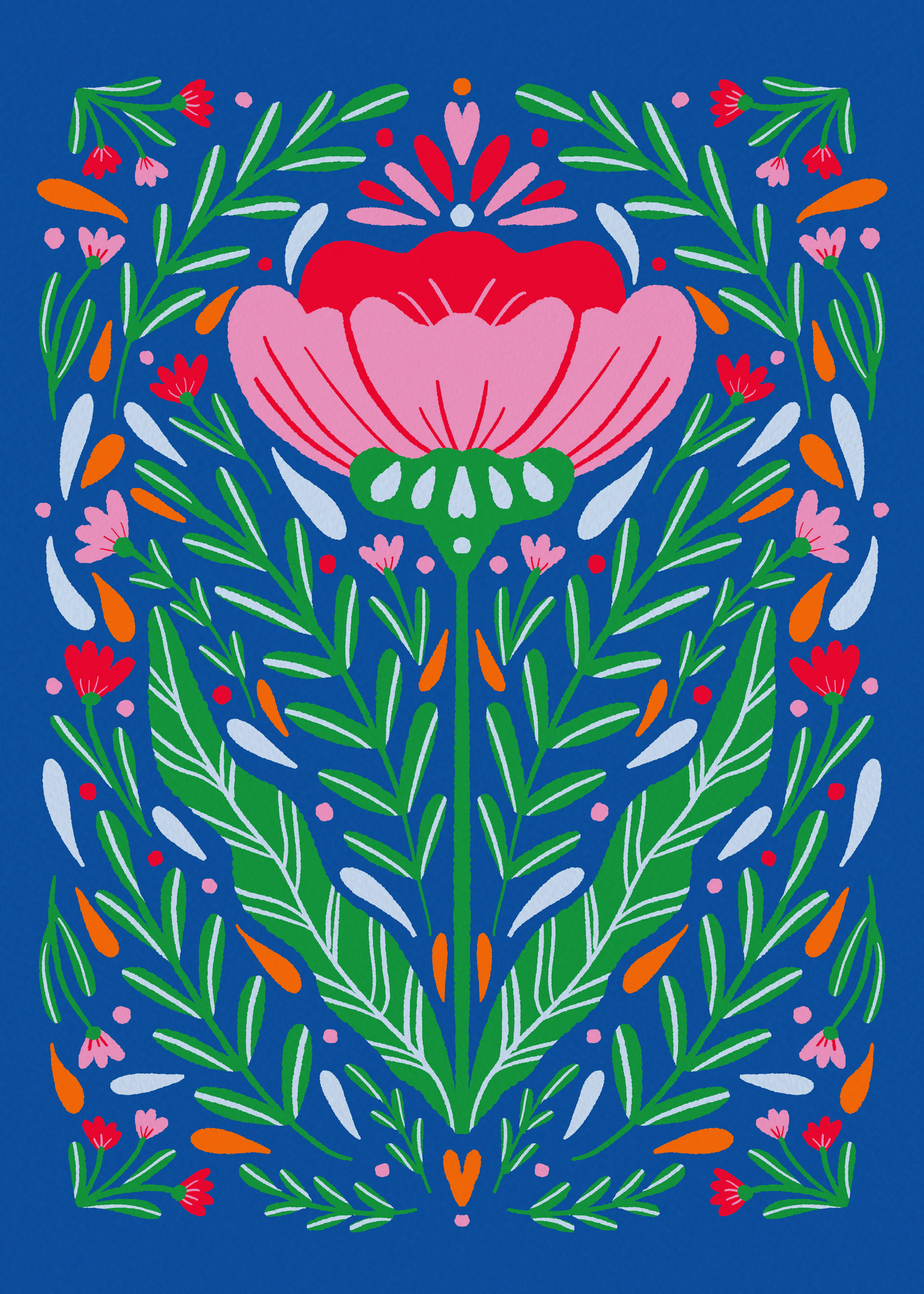 Harmonie Florale Bleue Poster 0