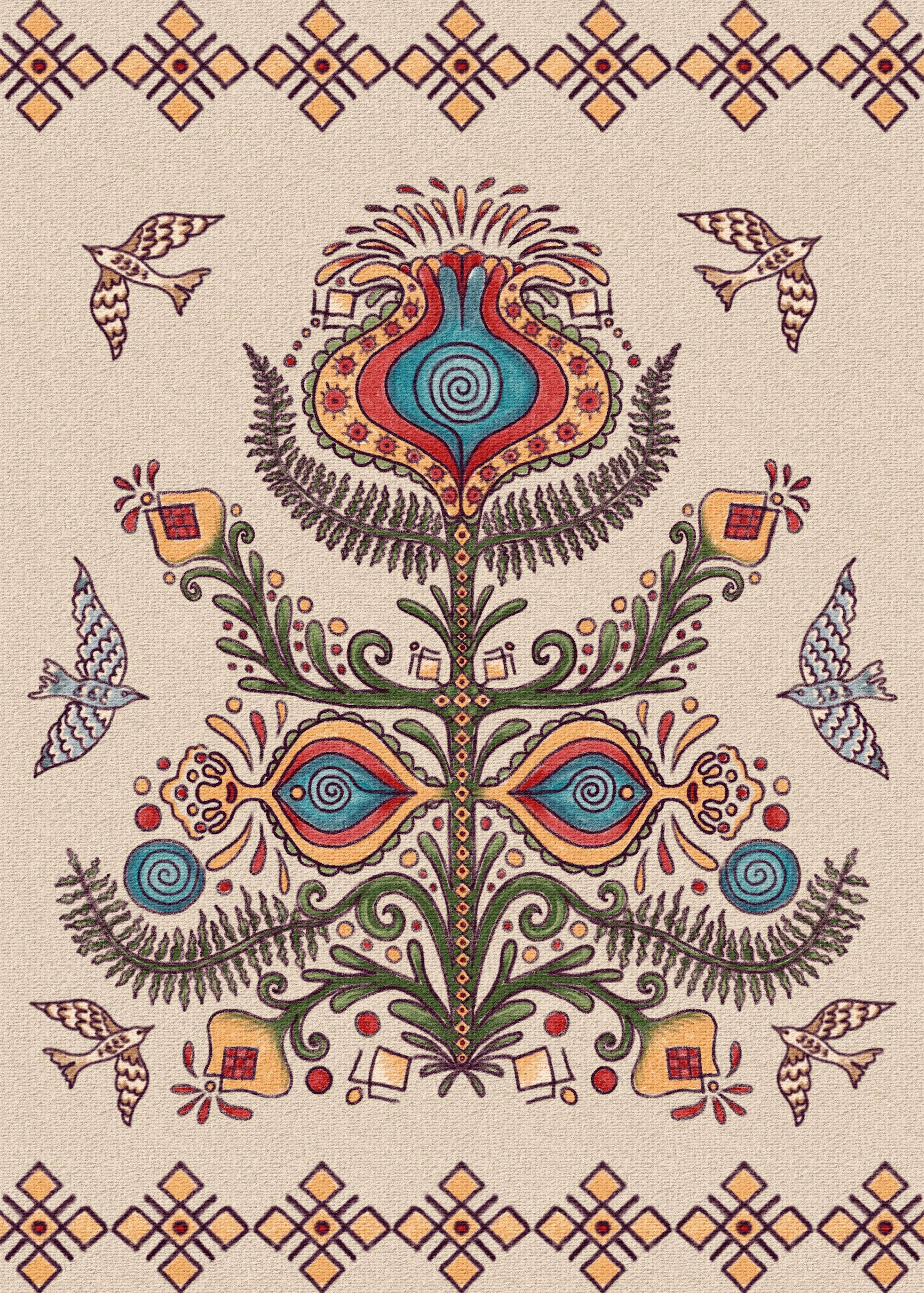 Folk Floraison Poster 0
