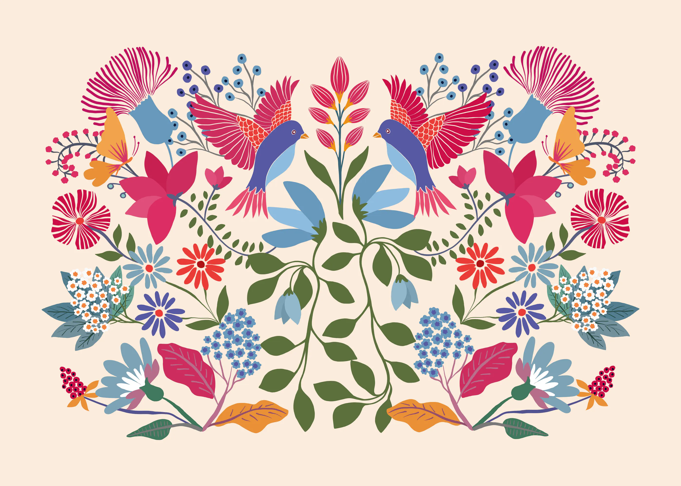 Pink Floral Harmony Poster 0