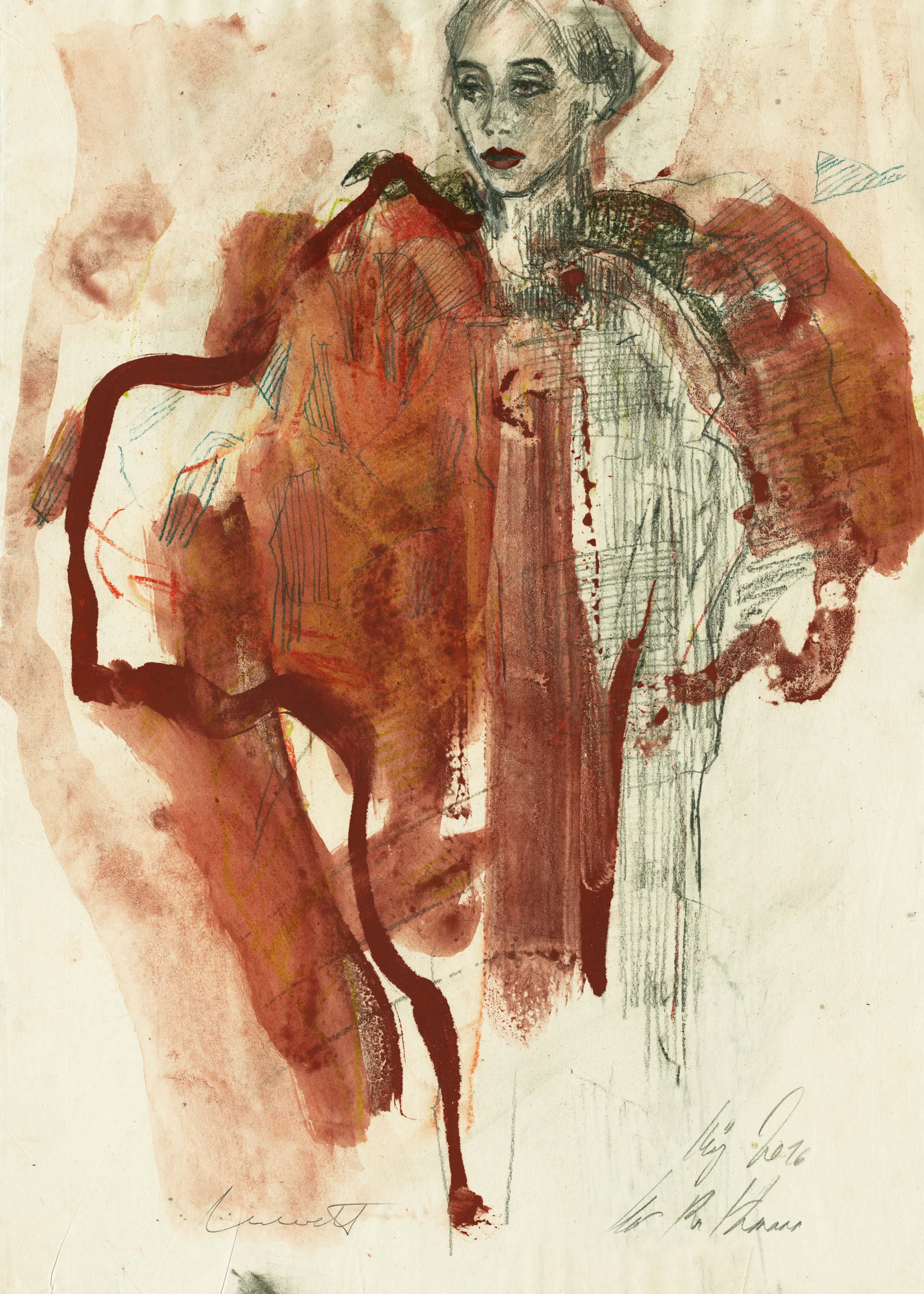Red Ethereal Elegance Poster 0