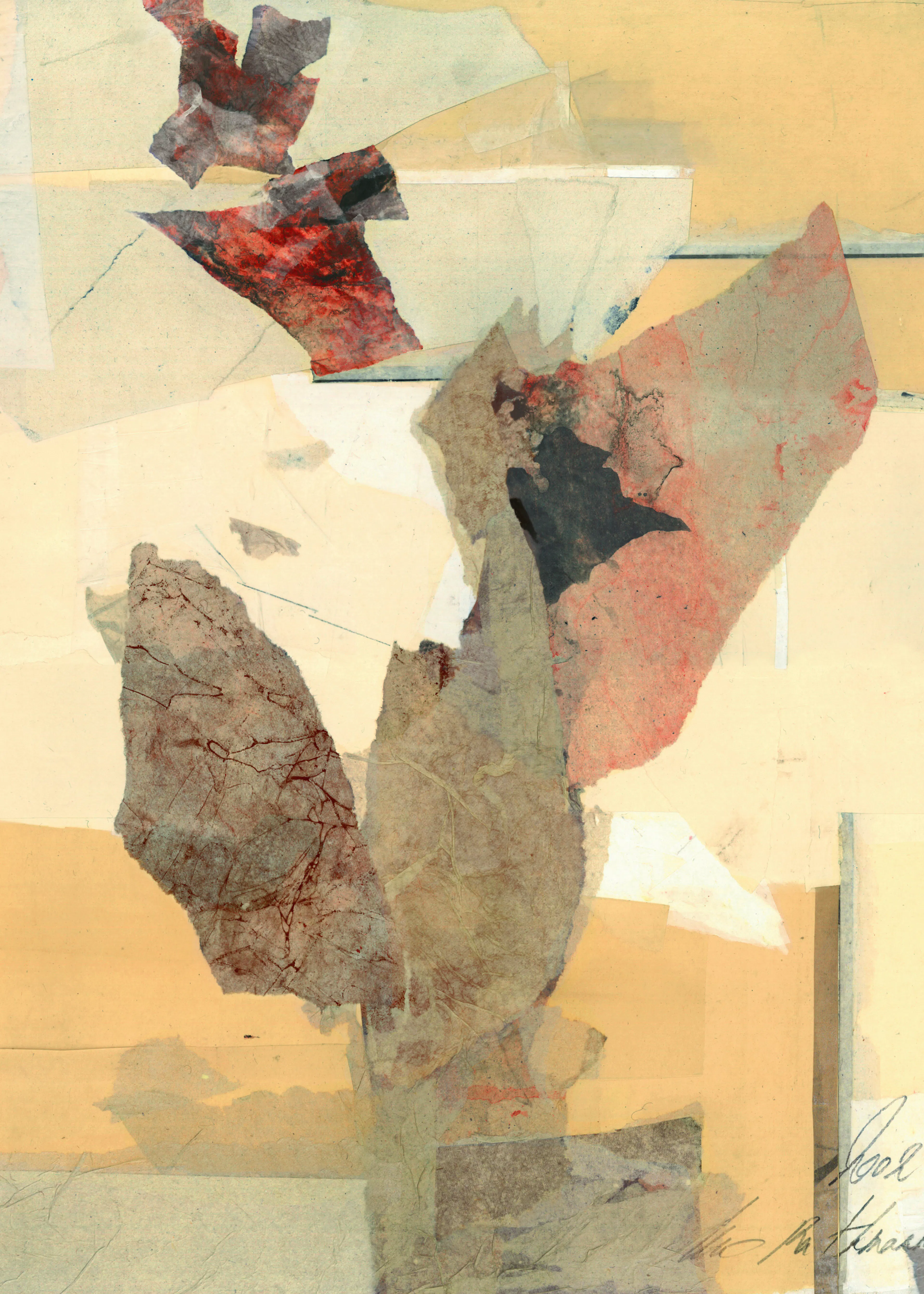 Beige Abstract Bloom Poster 0