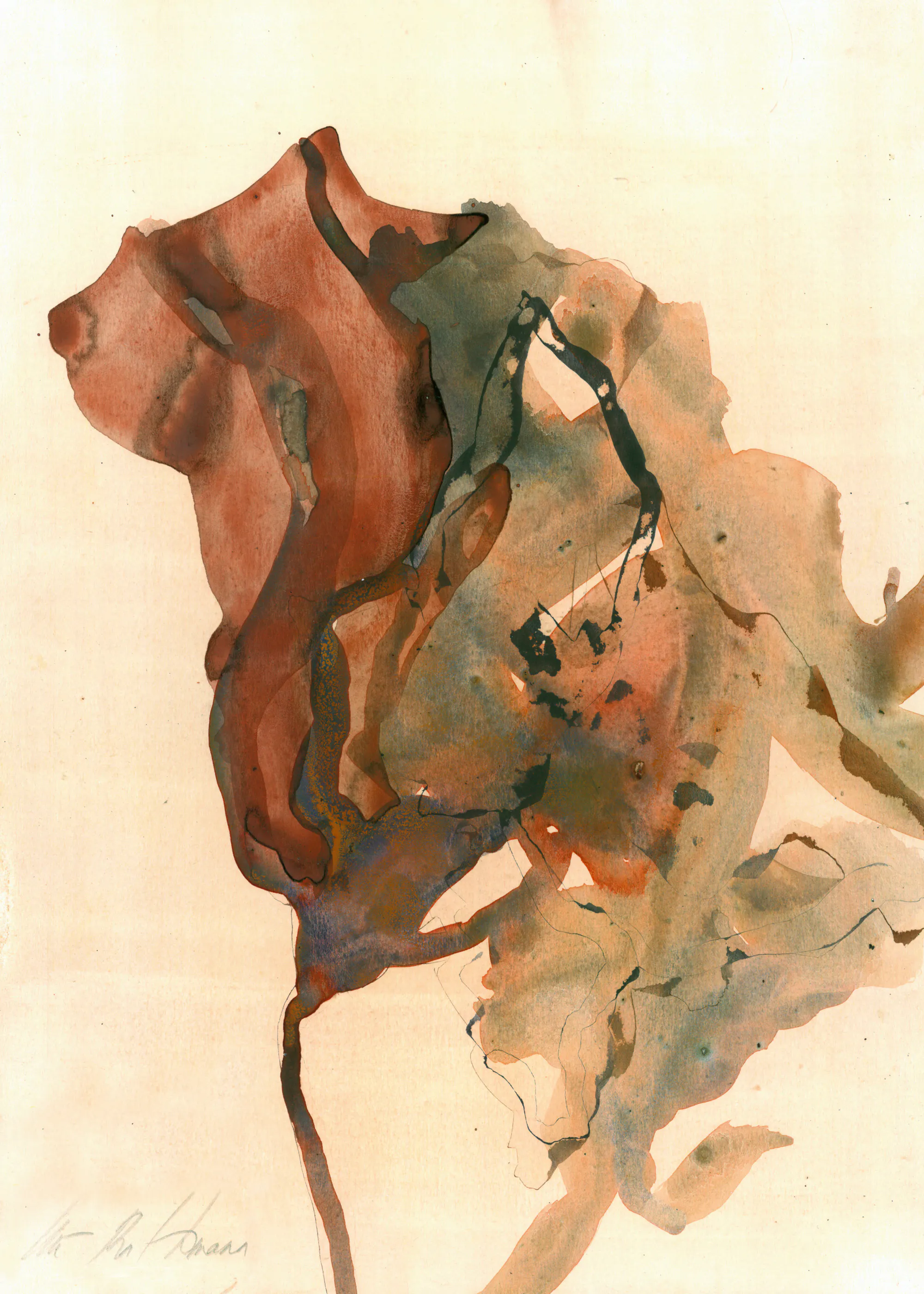 Brown Abstract Flow Poster 0