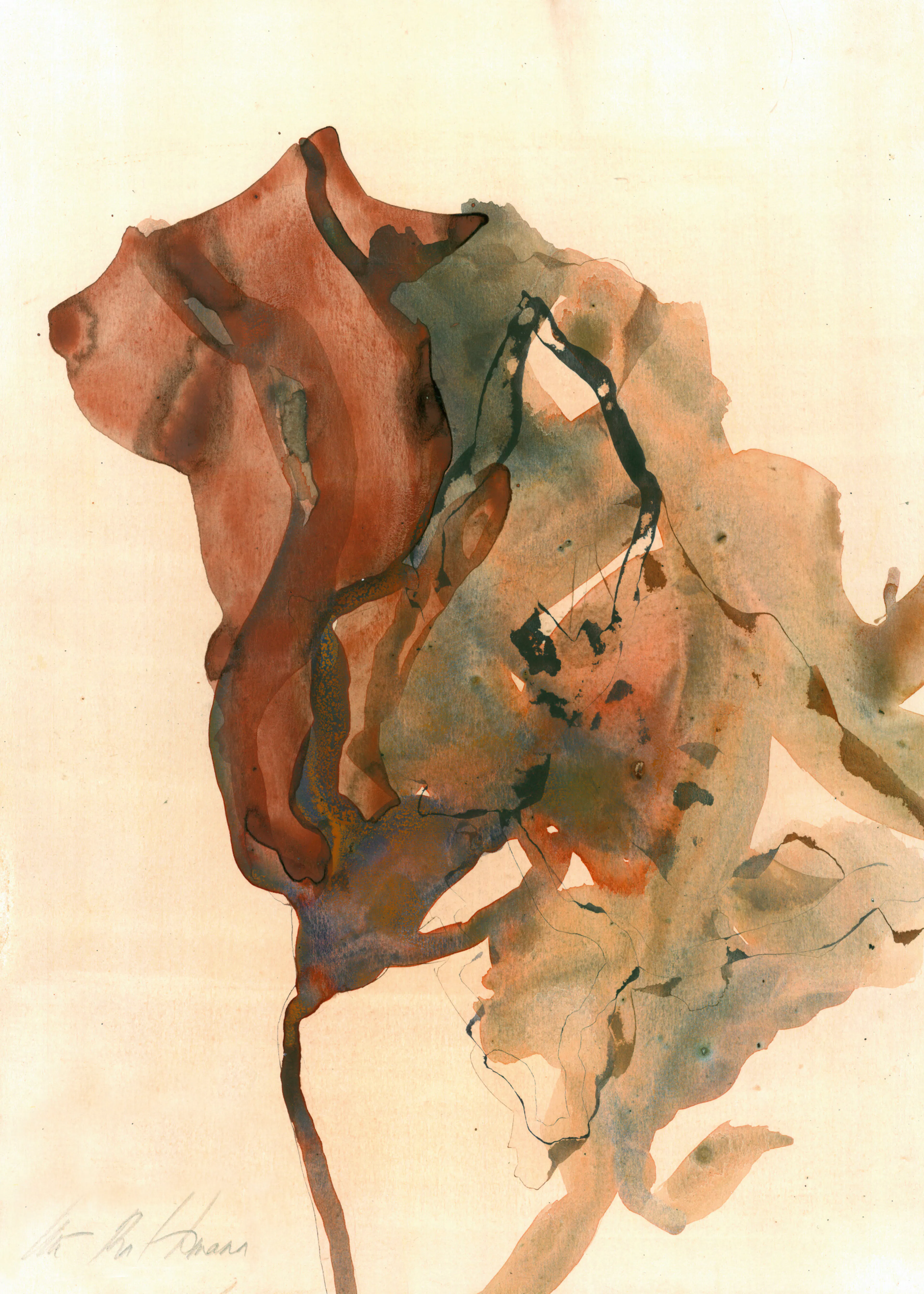 Brown Abstract Flow Poster 0