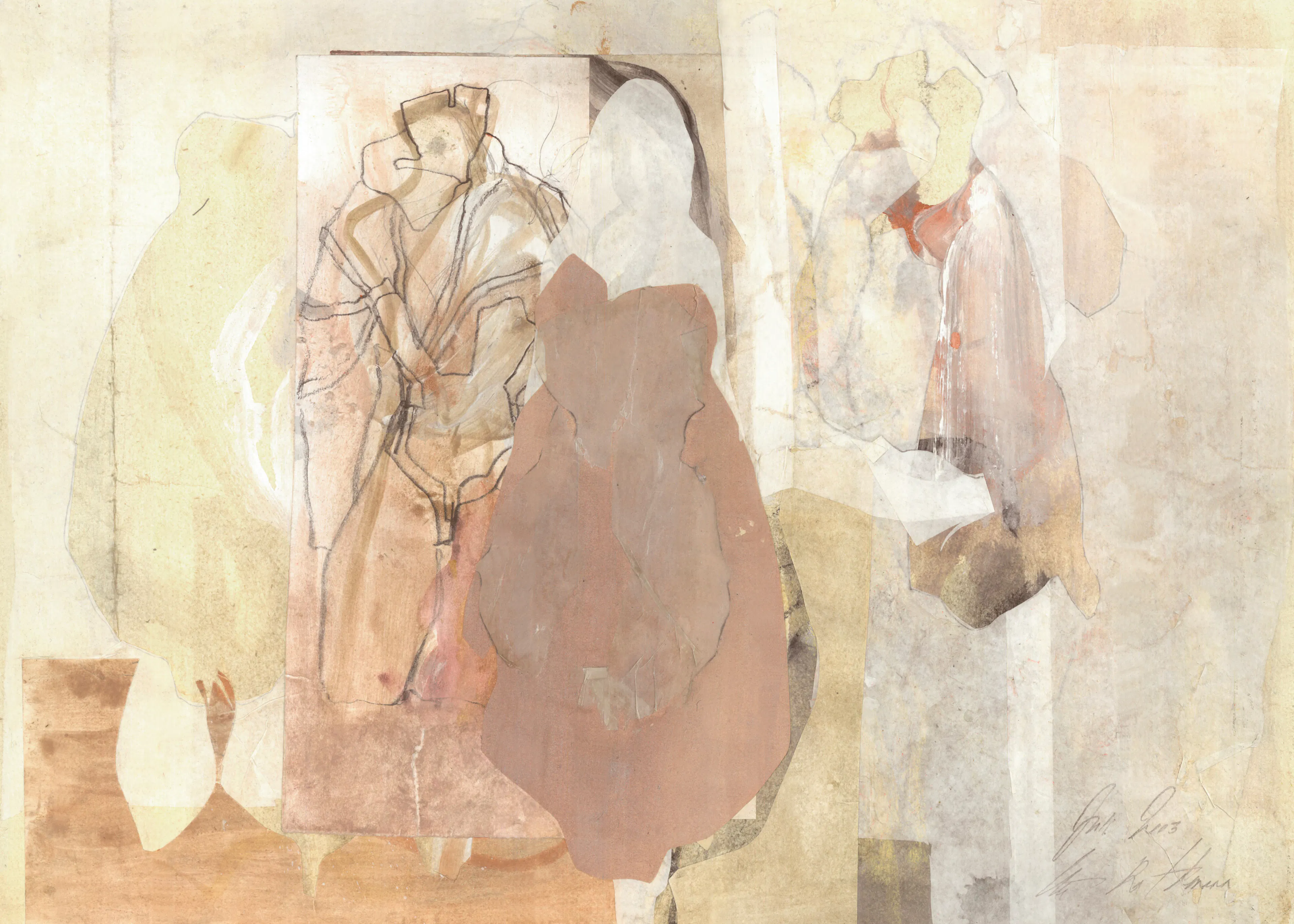 Eleganza Vintage Beige Poster 0