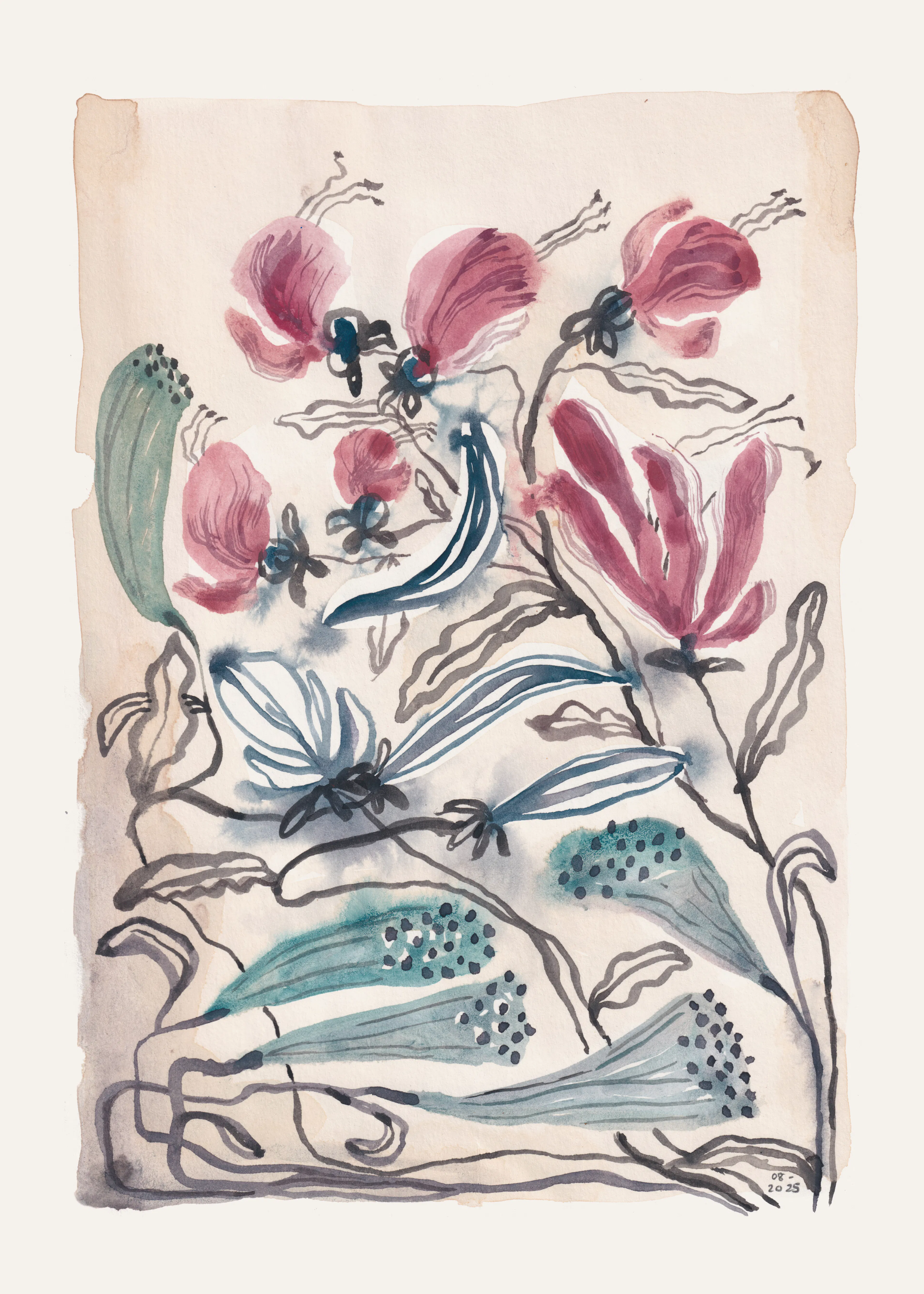 Elegant Pink Floral Elegance Poster 0