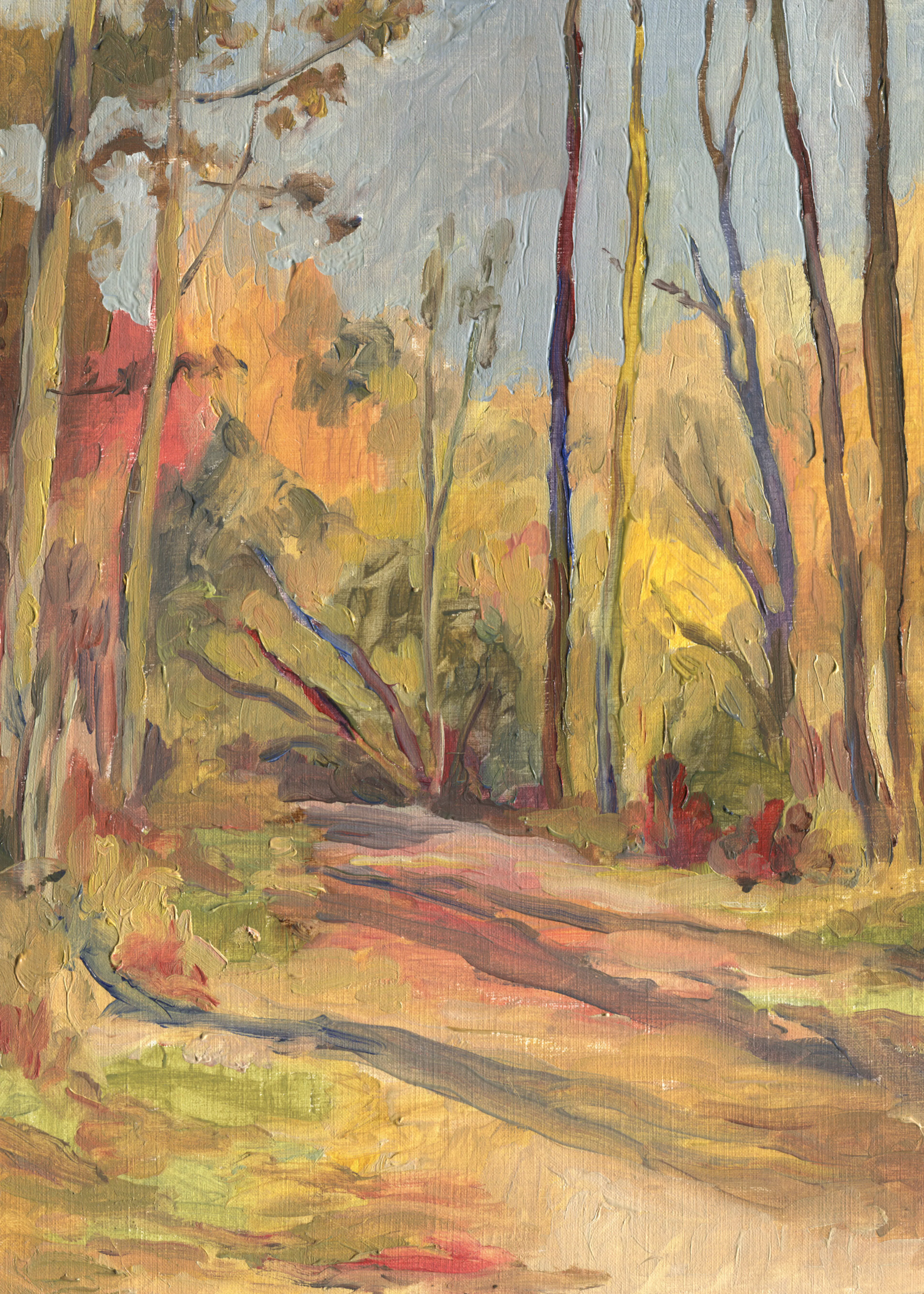 Golden Autumn Pathway Poster 0