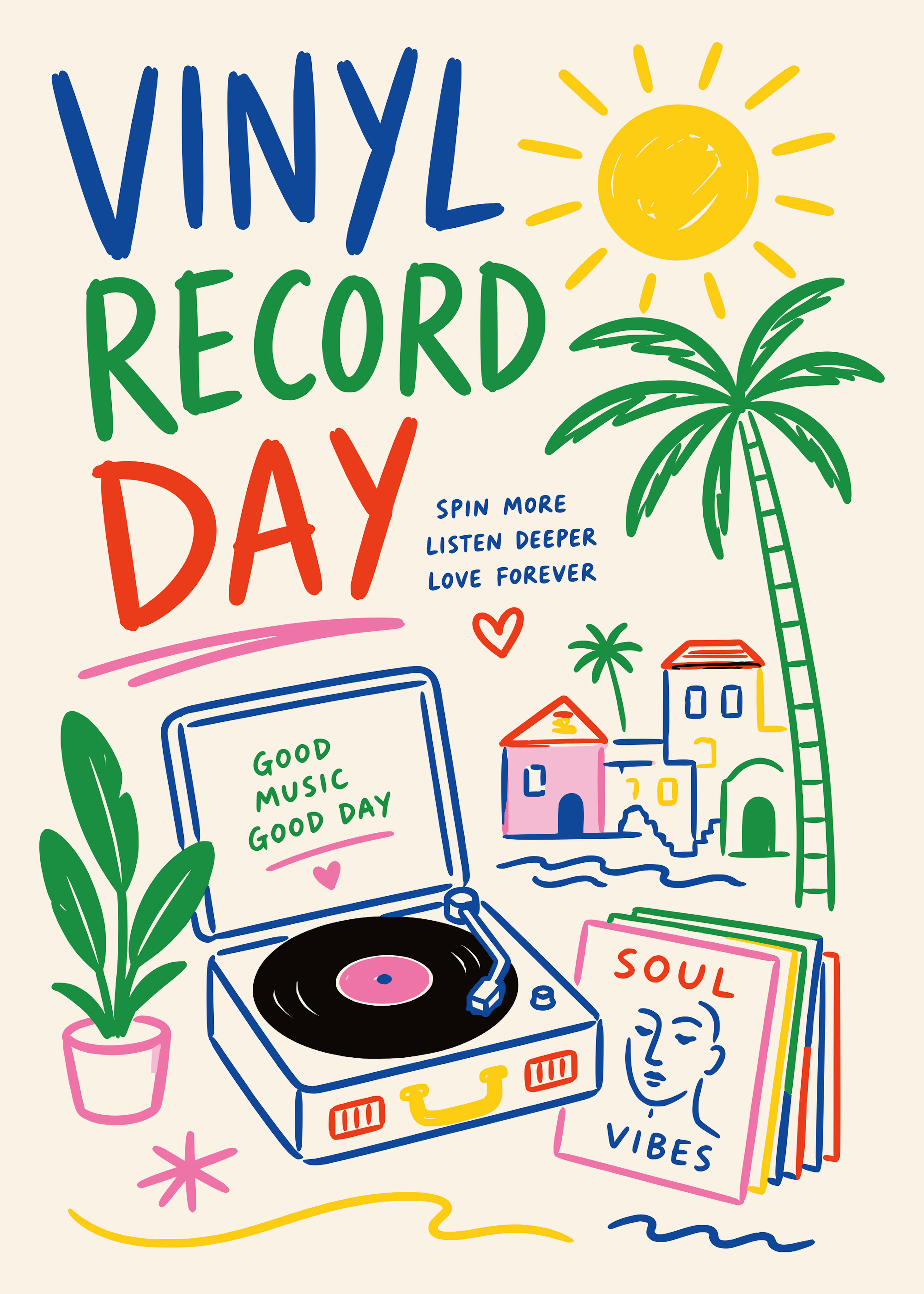 Yellow Vinyl Vibes Poster 0