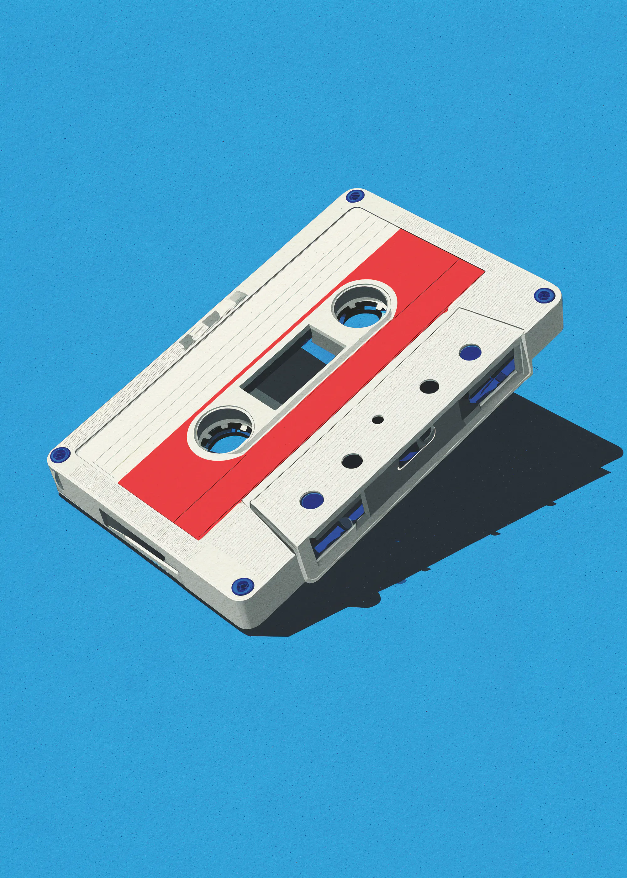 Blaues Retro Mixtape Poster 0