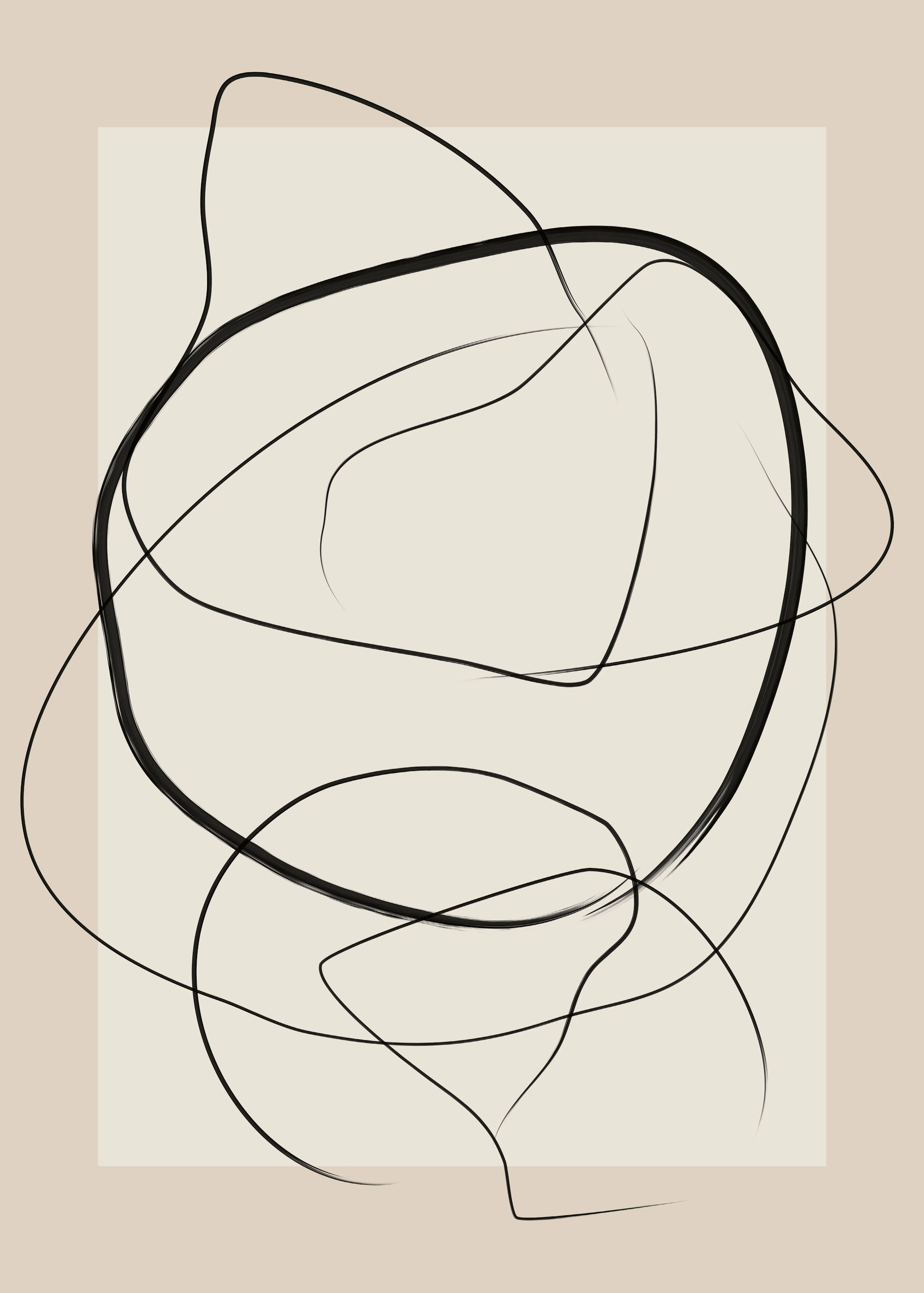 Black Abstract Lines Poster 0