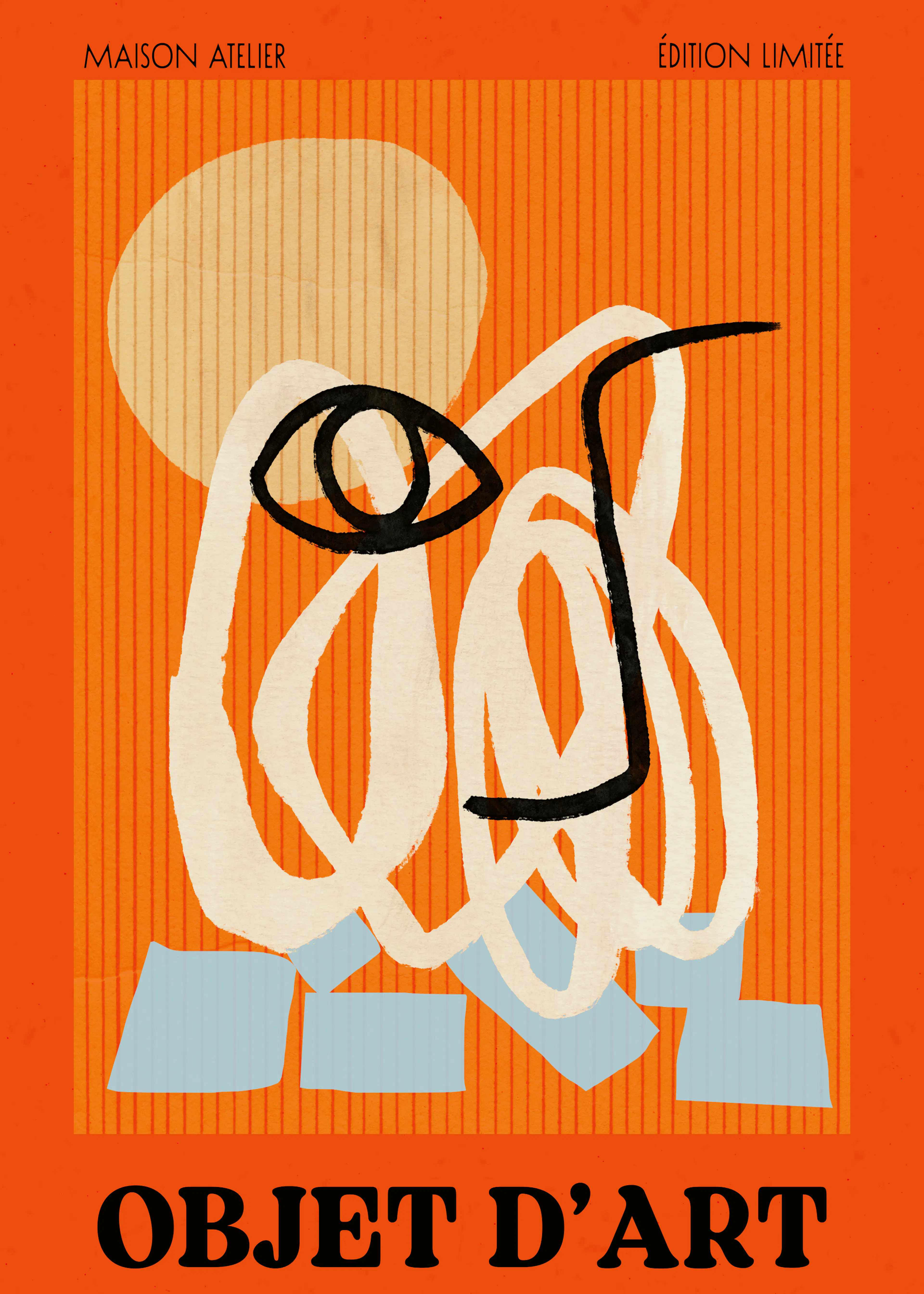 Vibrant Orange Abstract Elegance Poster 0