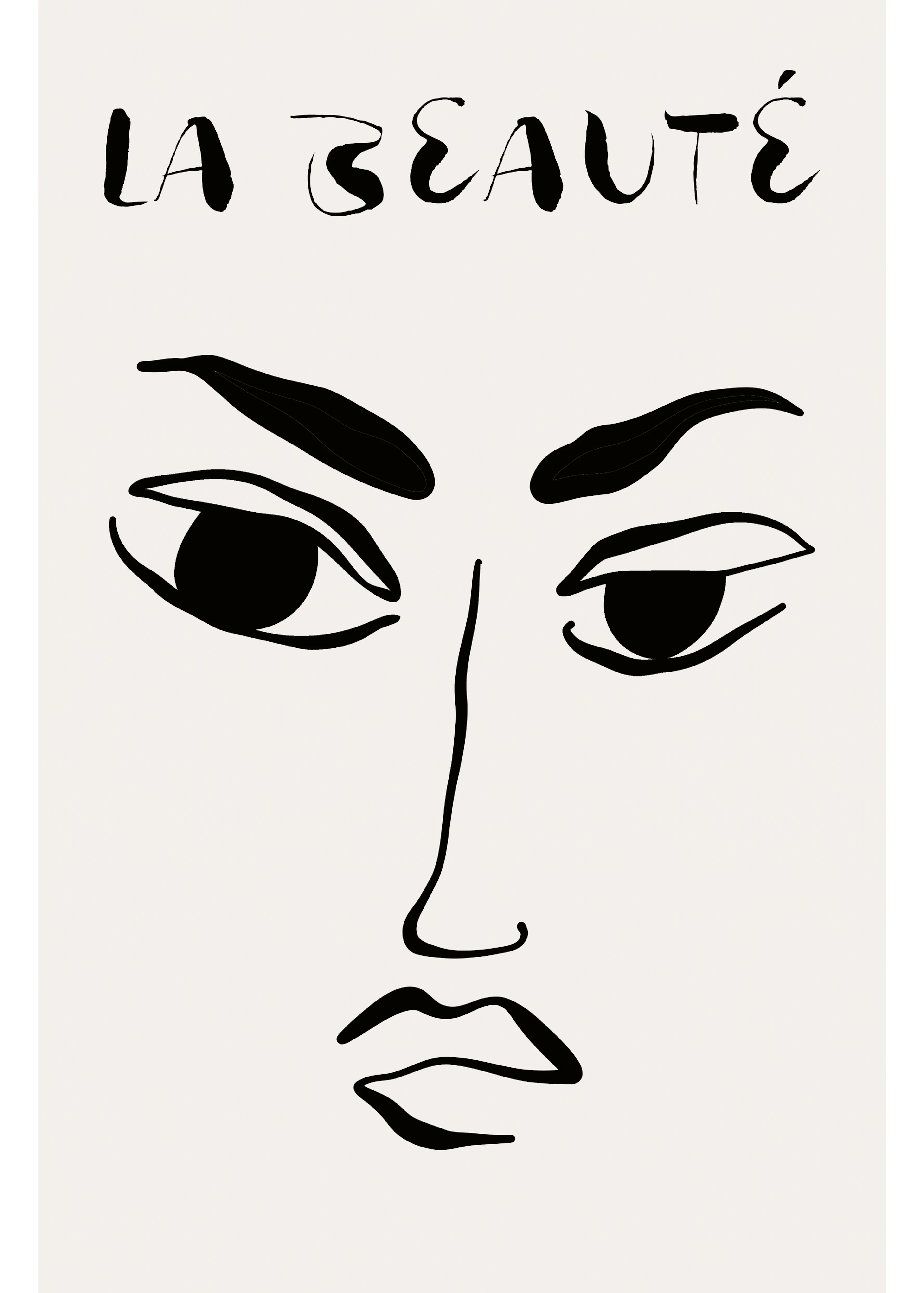 Visage Abstrait Noir Poster 0