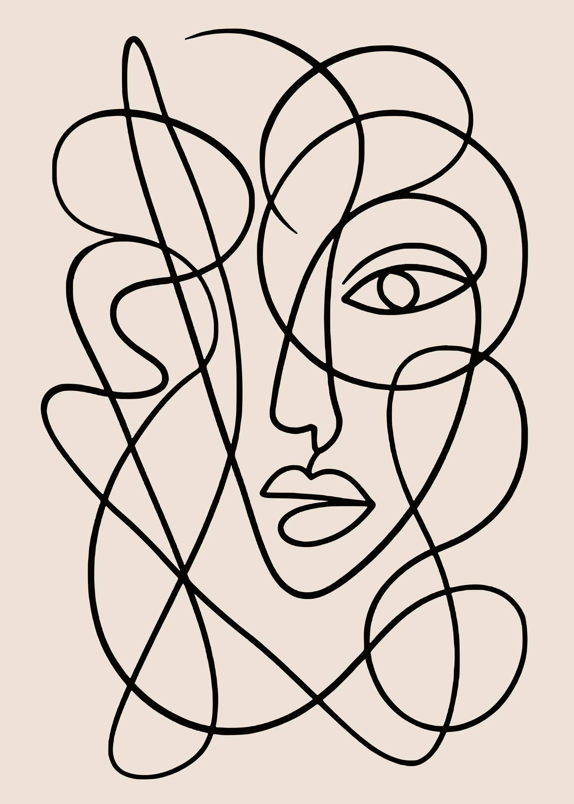 Moderne Beige Abstrakt Eleganse Plakat 0