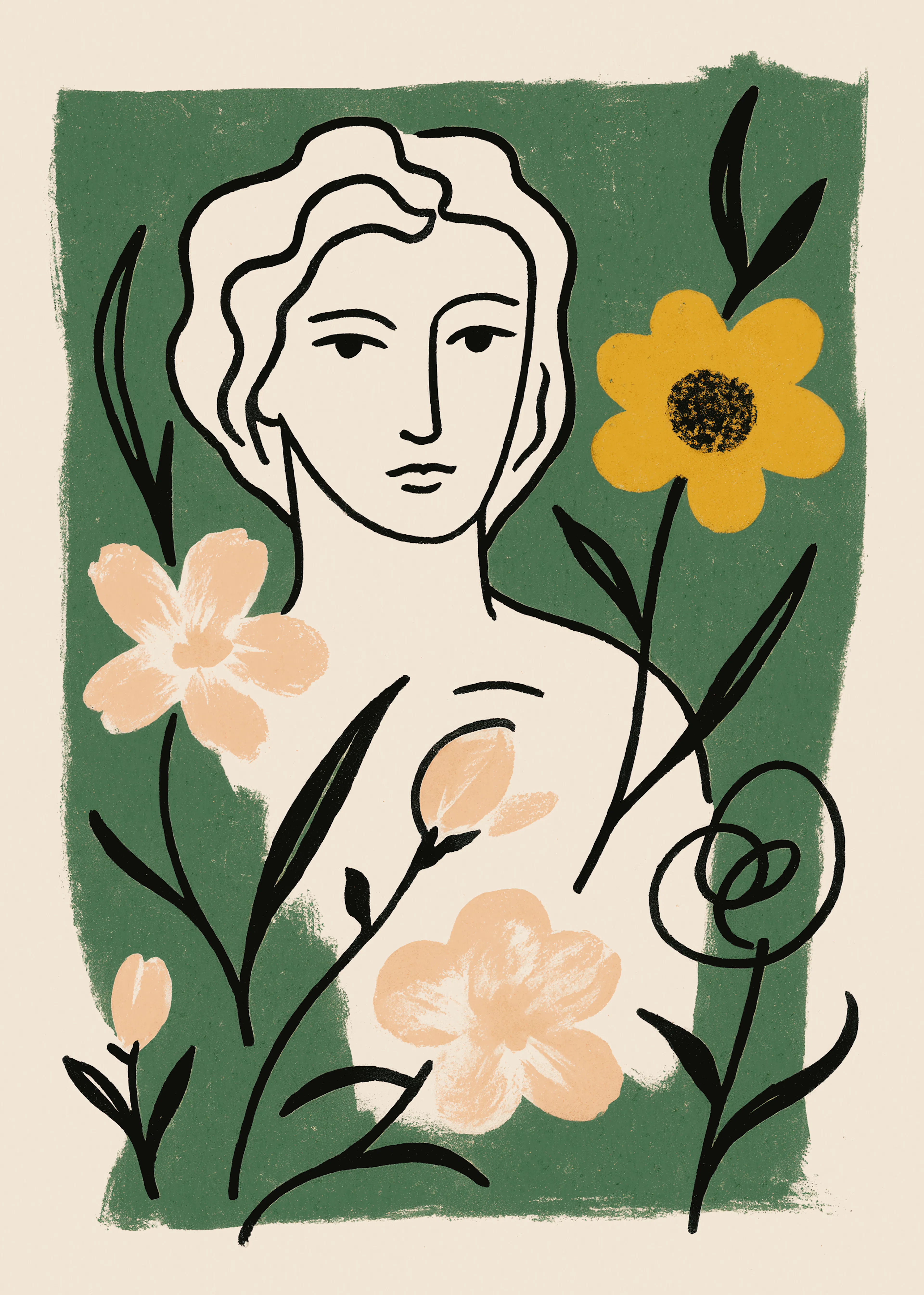 Muse Florale Verte Poster 0