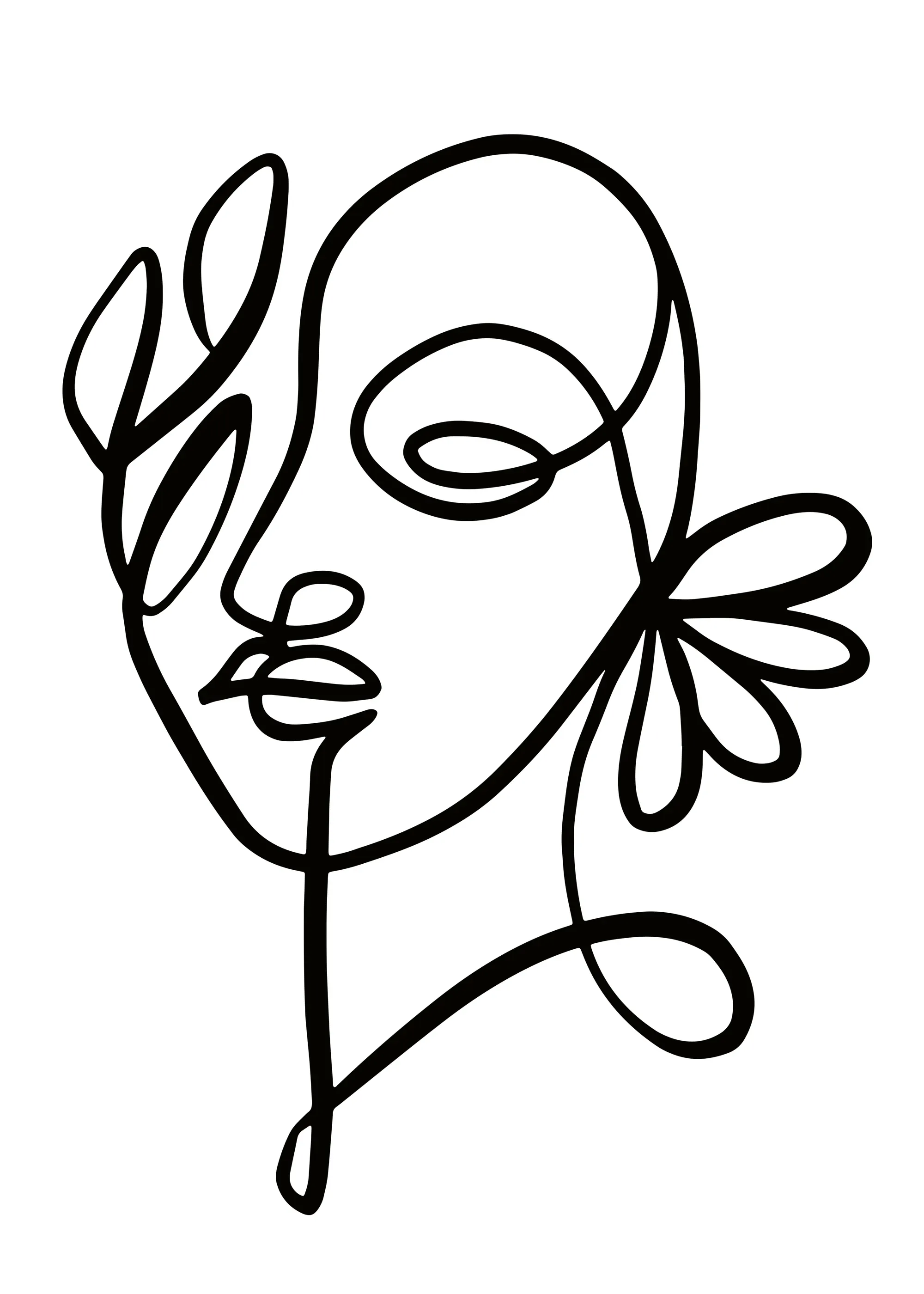Minimalistyczna grafika liniowa Plakat 0