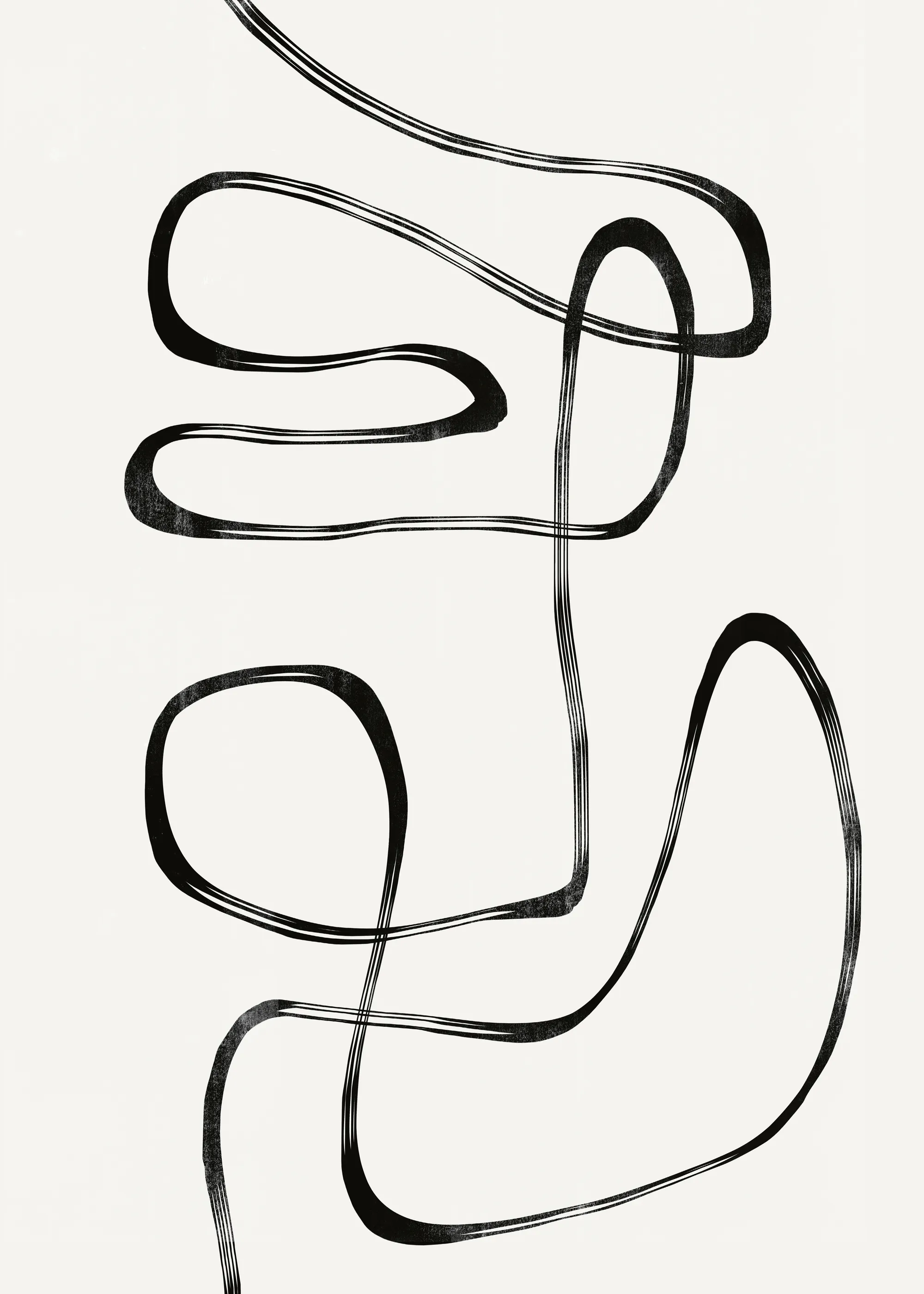 Elegant Black Abstract Lines Poster 0