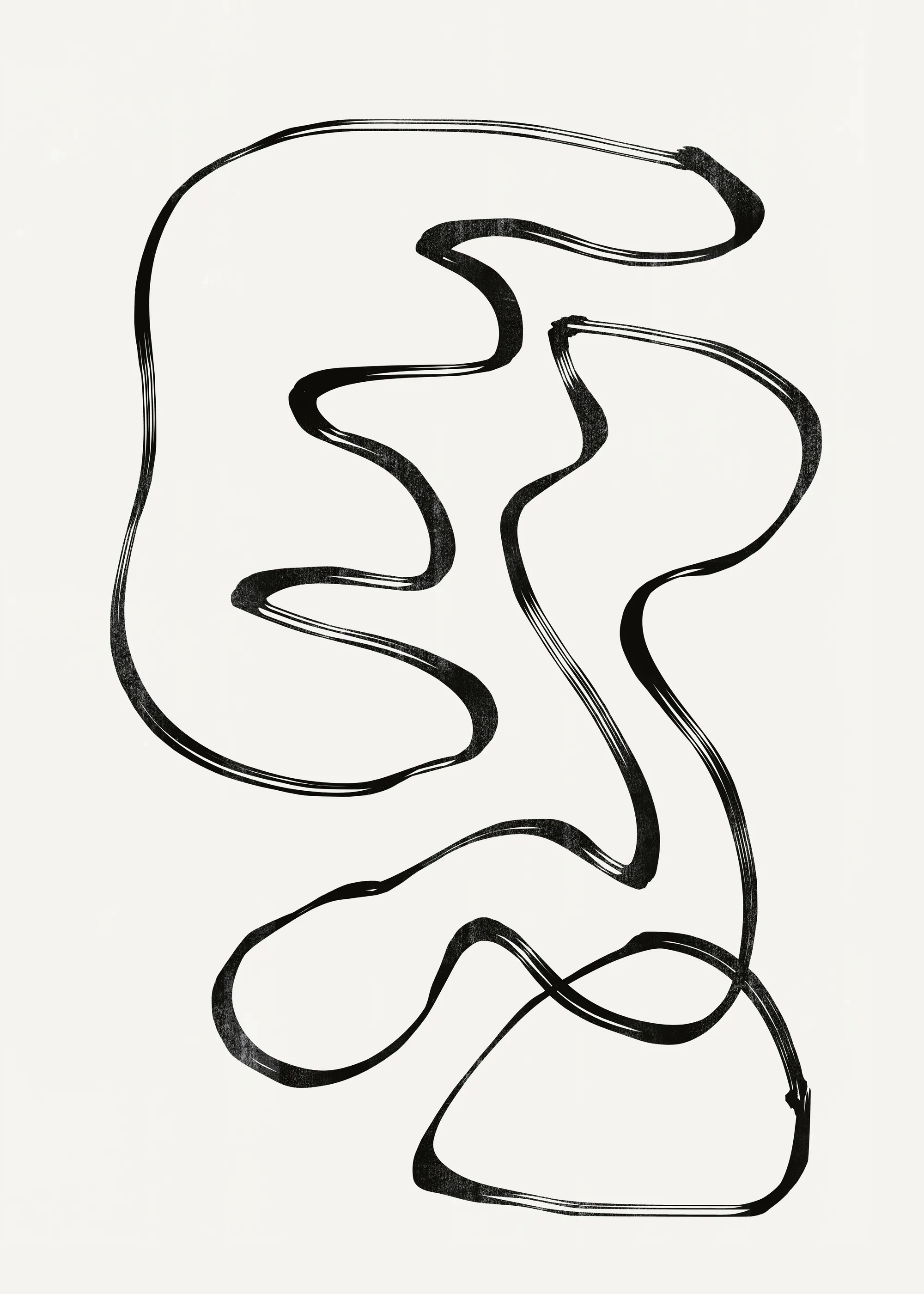 Black Abstract Flow Poster 0