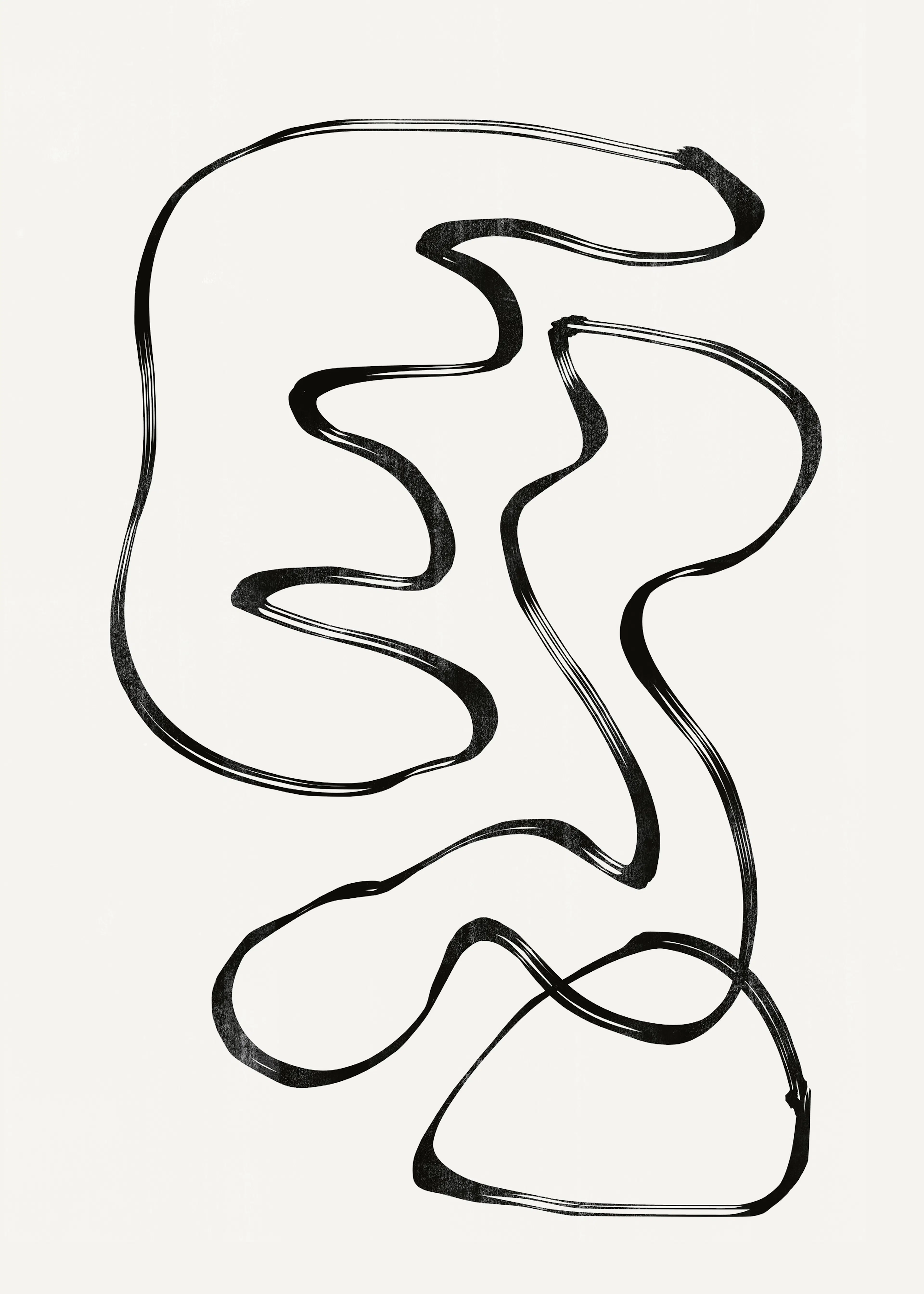 Flow Abstrait Noir Poster 0