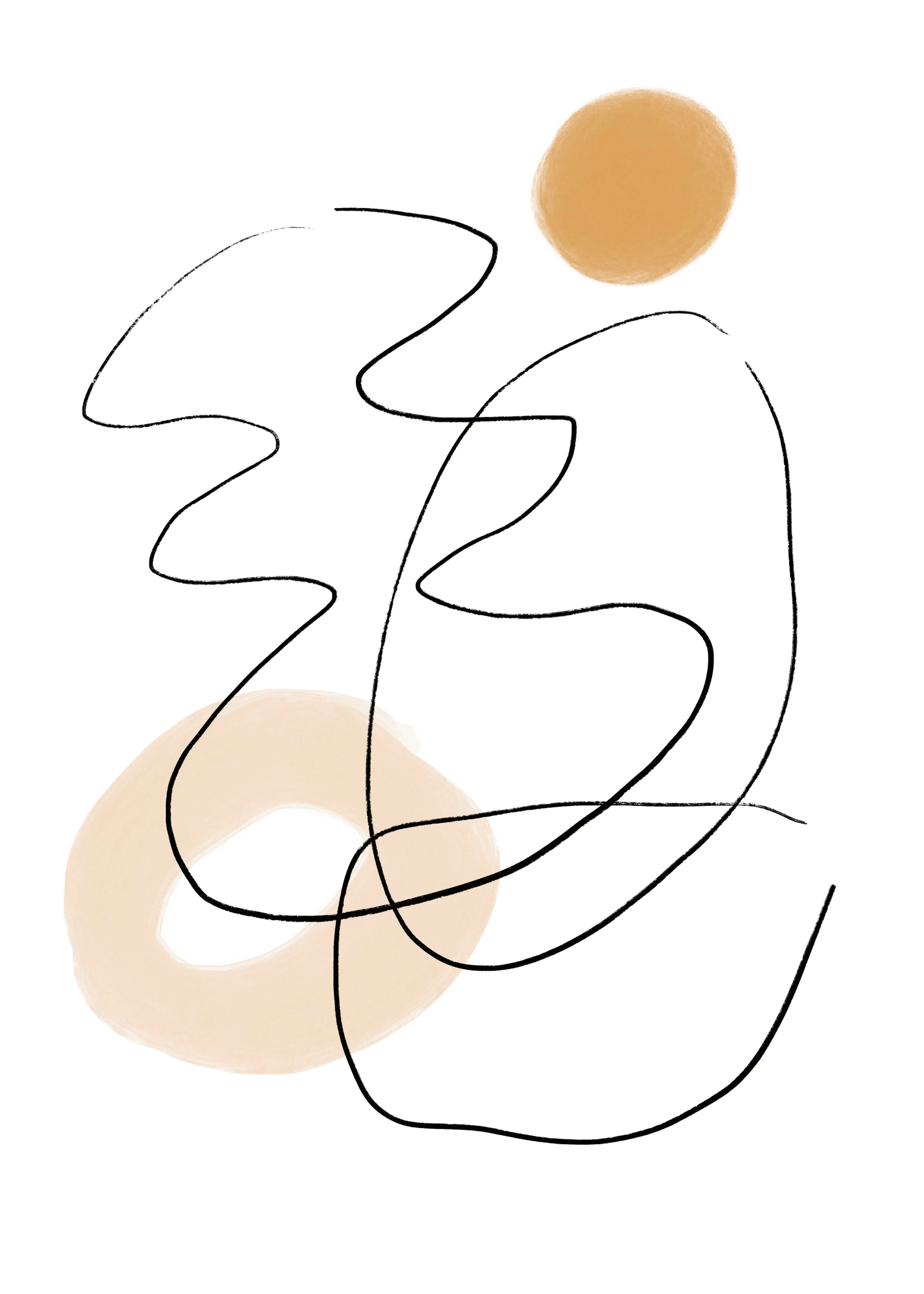 Minimalist Elegant Beige Abstract Harmony Poster 0