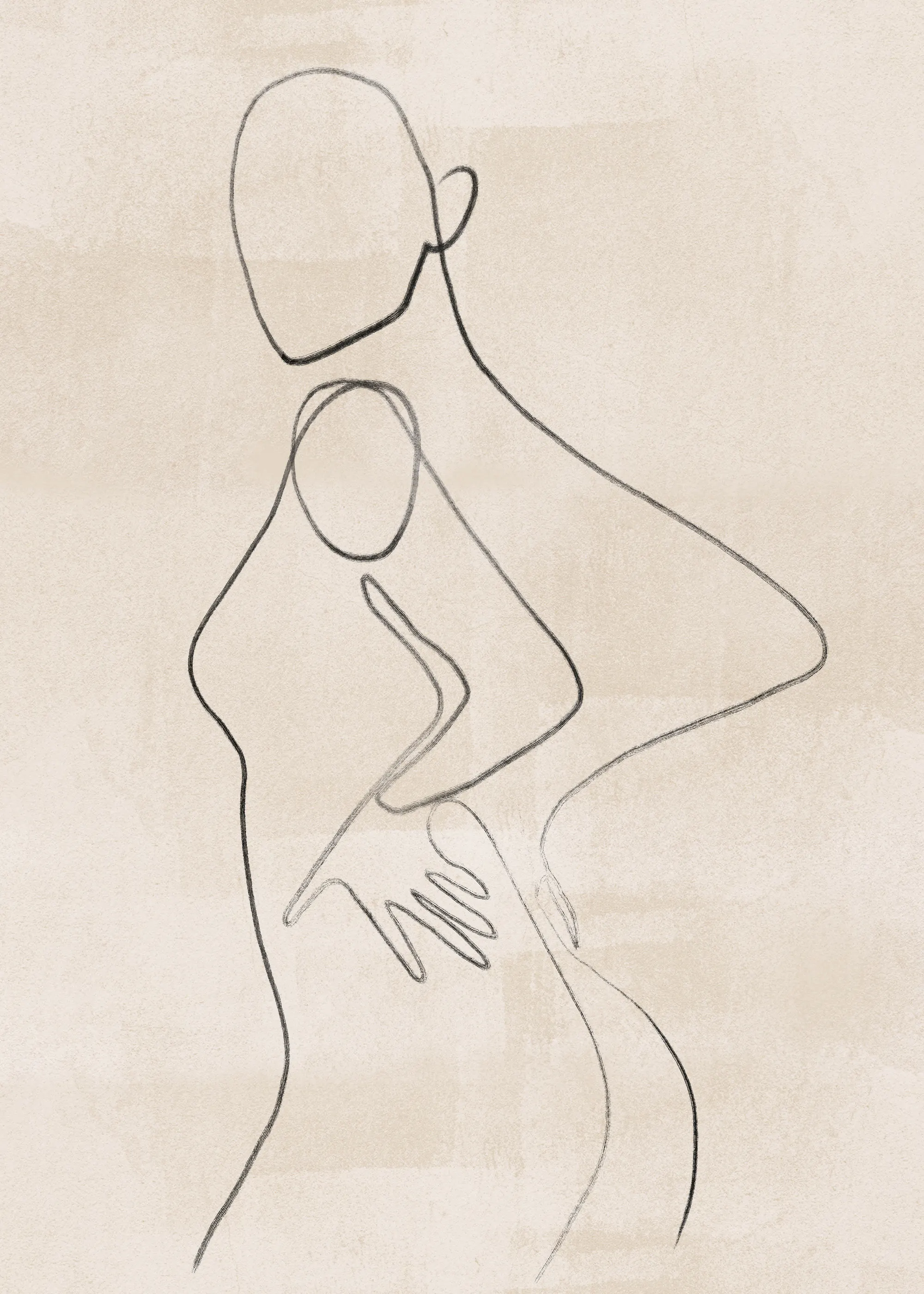 Chic Beige Elegant Silhouette Poster 0