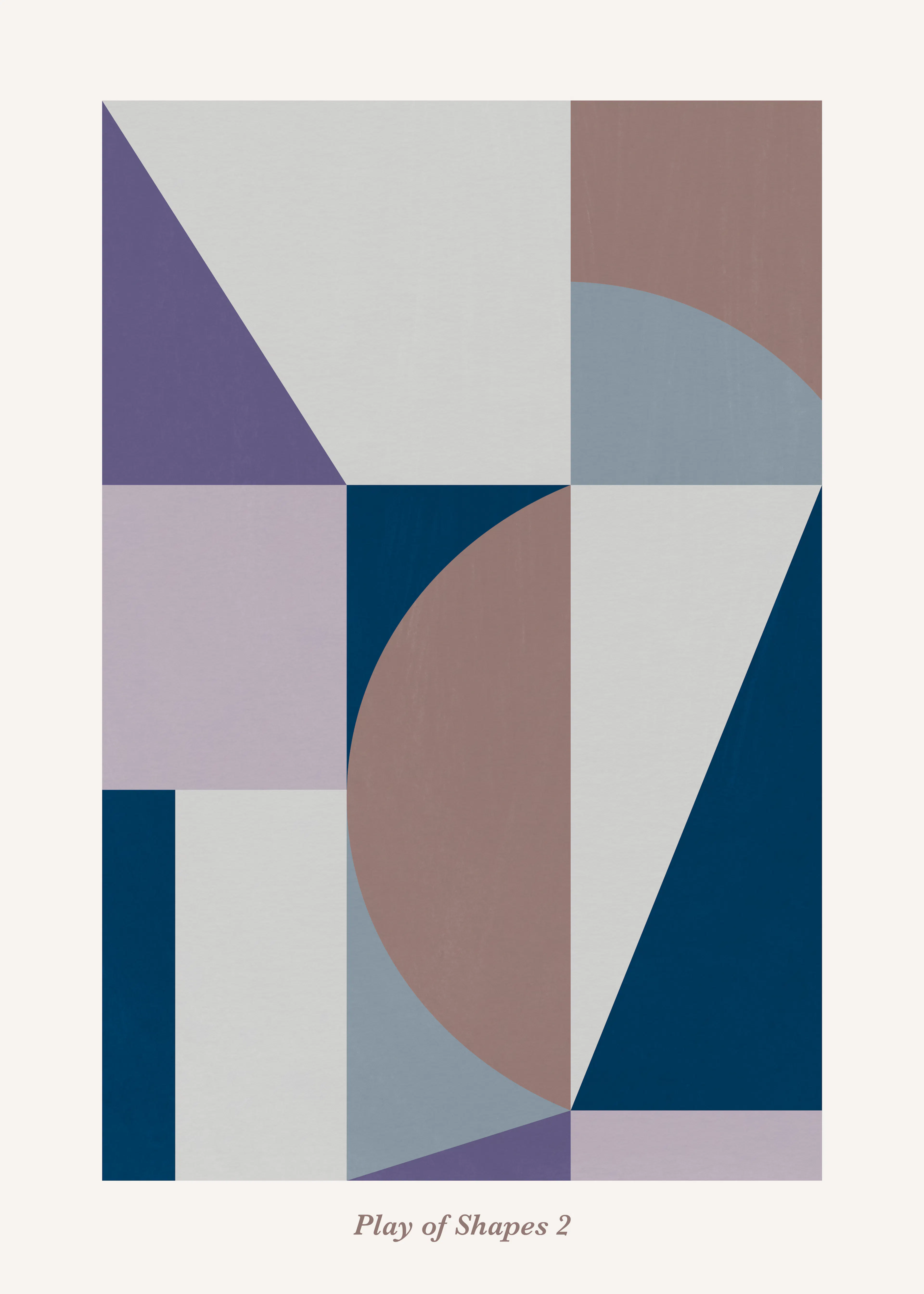 Blue Abstract Geometry Poster 0