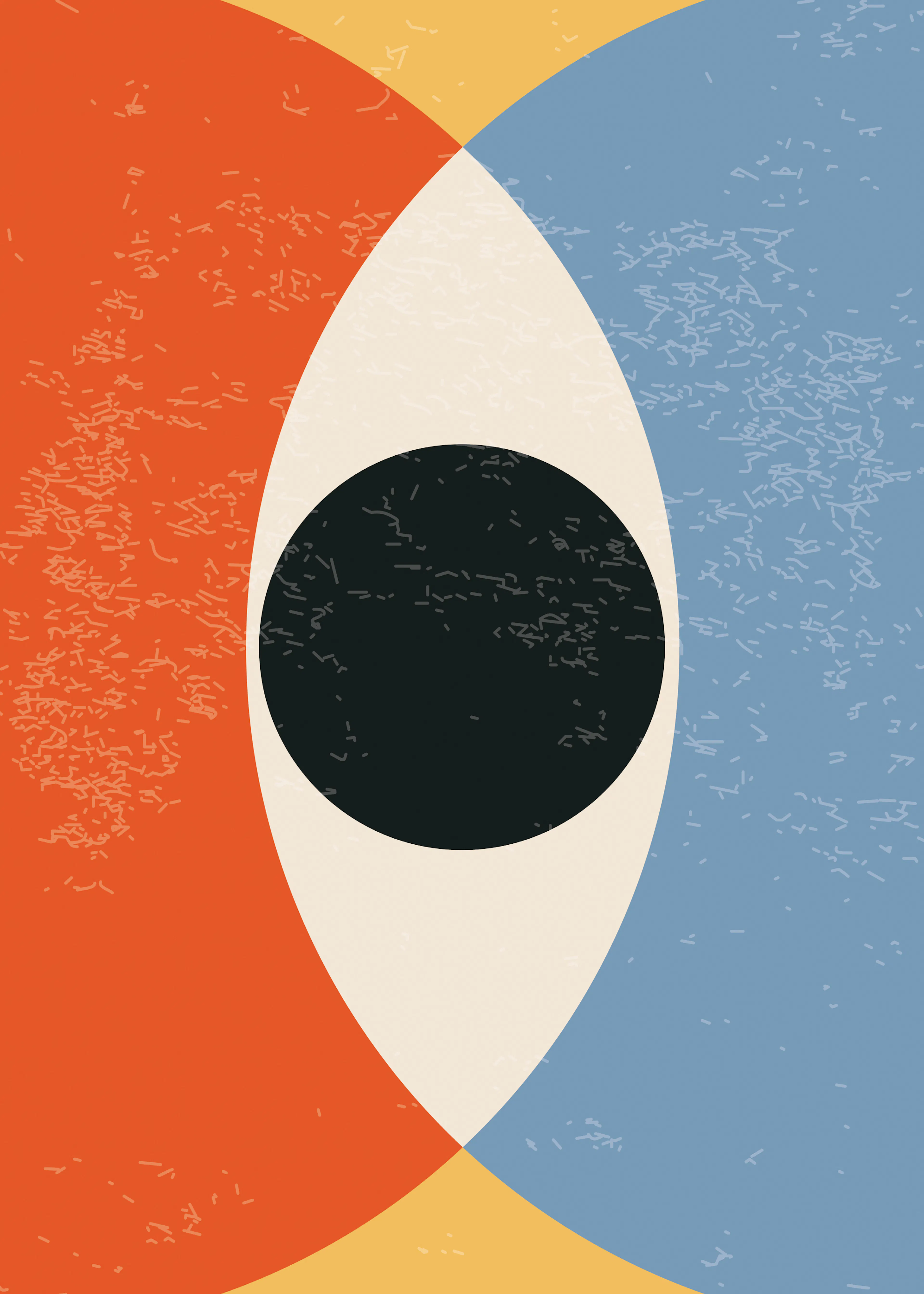 Visione Astratta Blu Poster 0