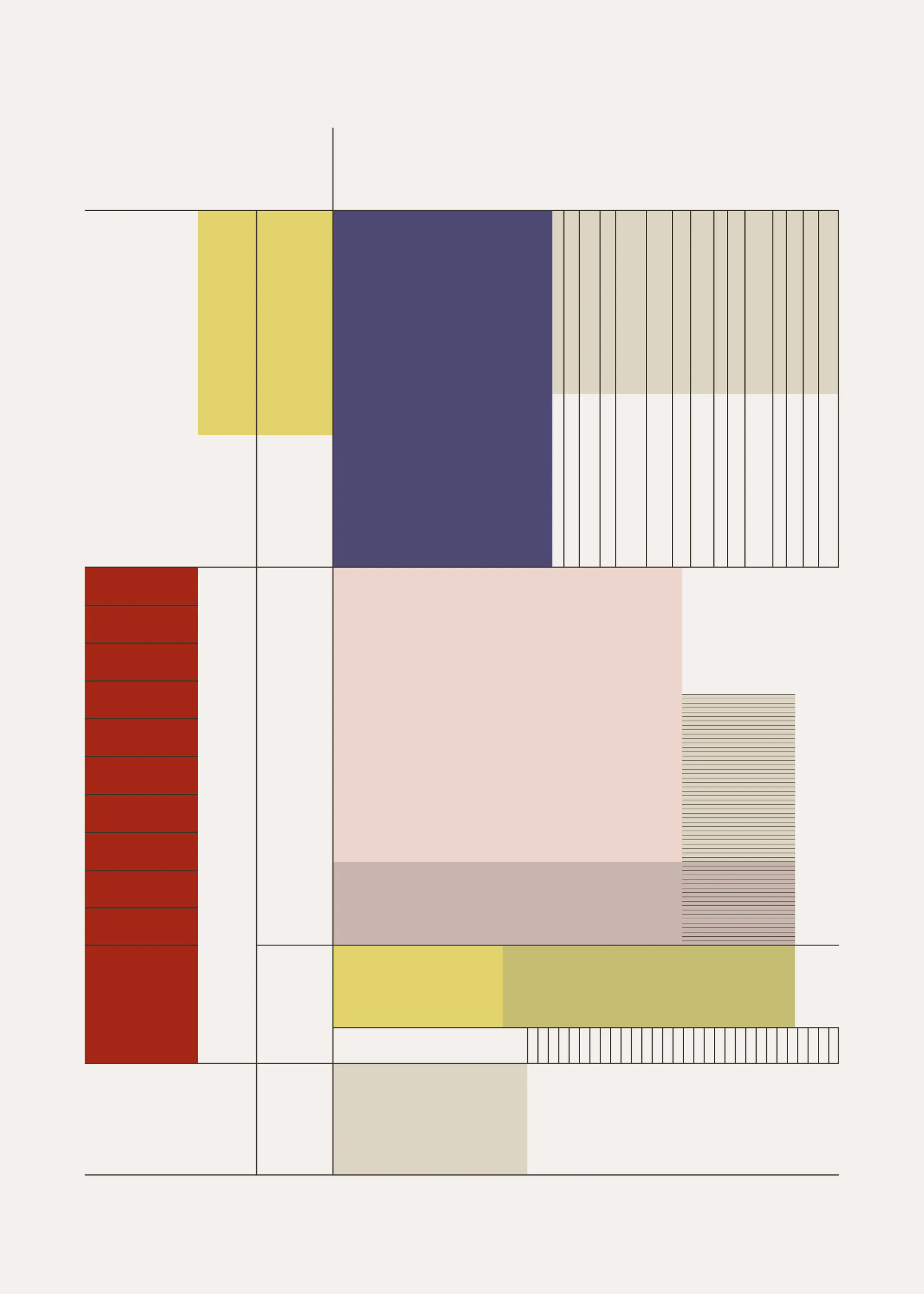 Beige Moderne Geometrie Poster 0