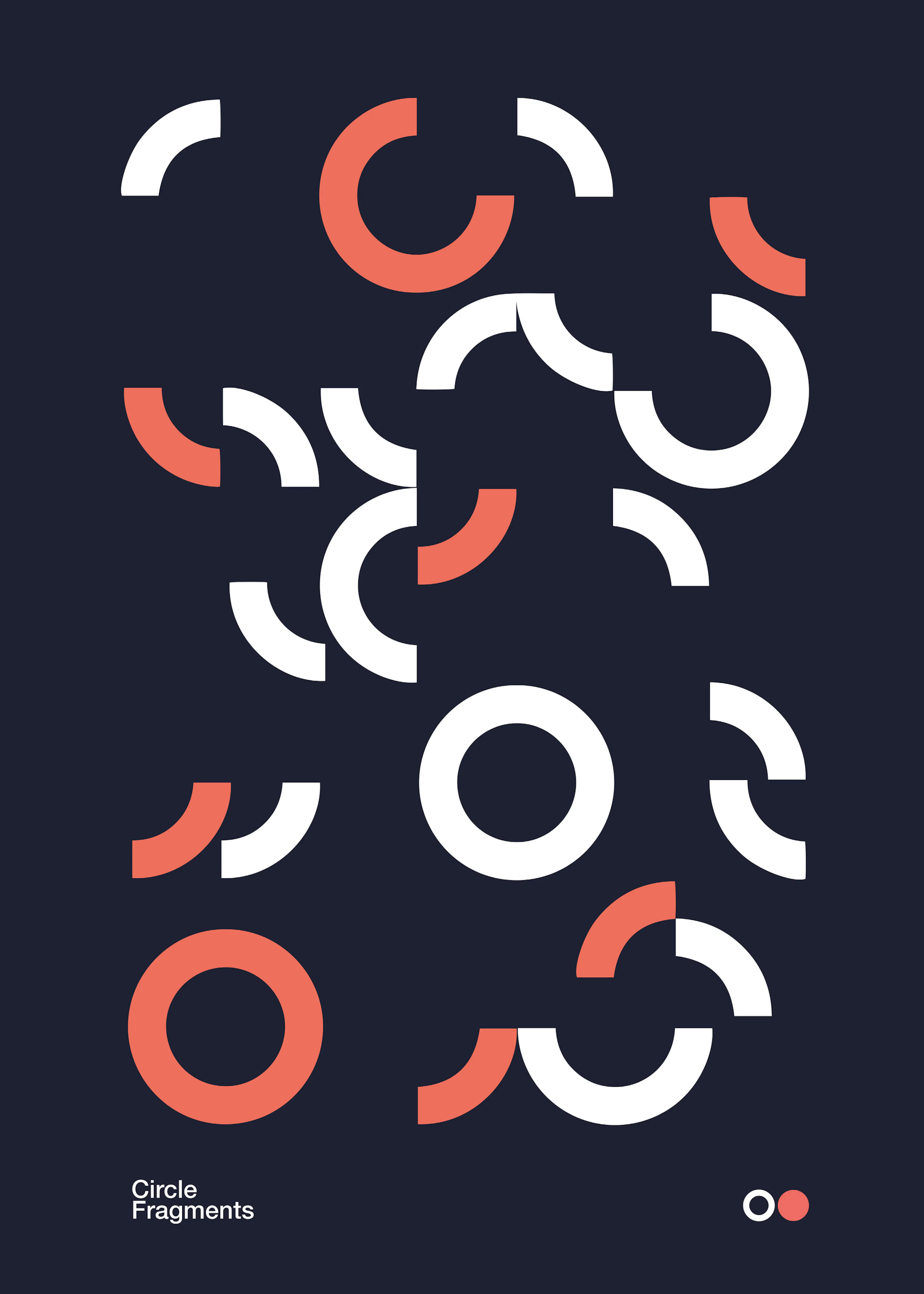 Geometria Astratta Blu Navy Poster 0