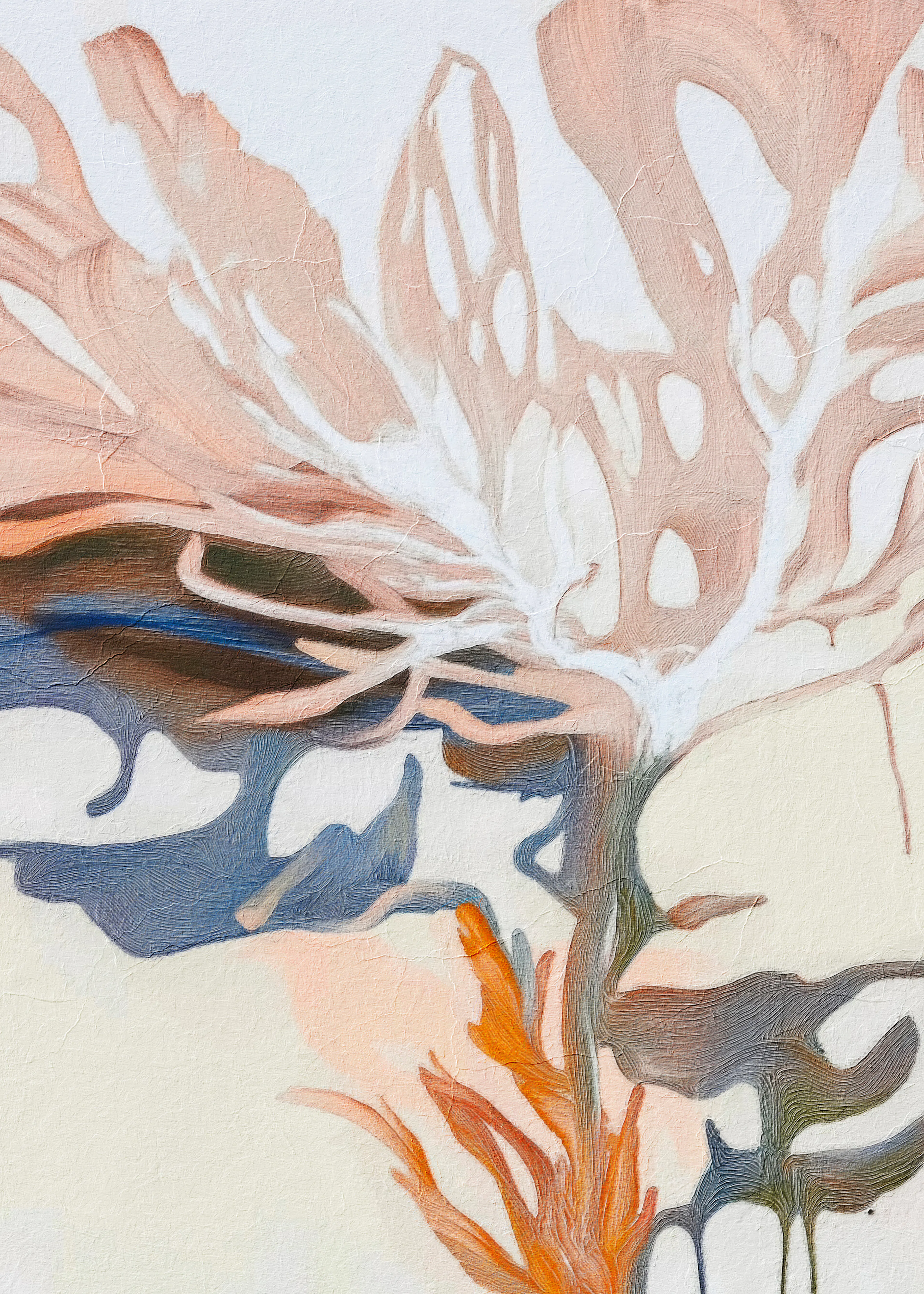 Elegant Beige Abstract Bloom Poster 0