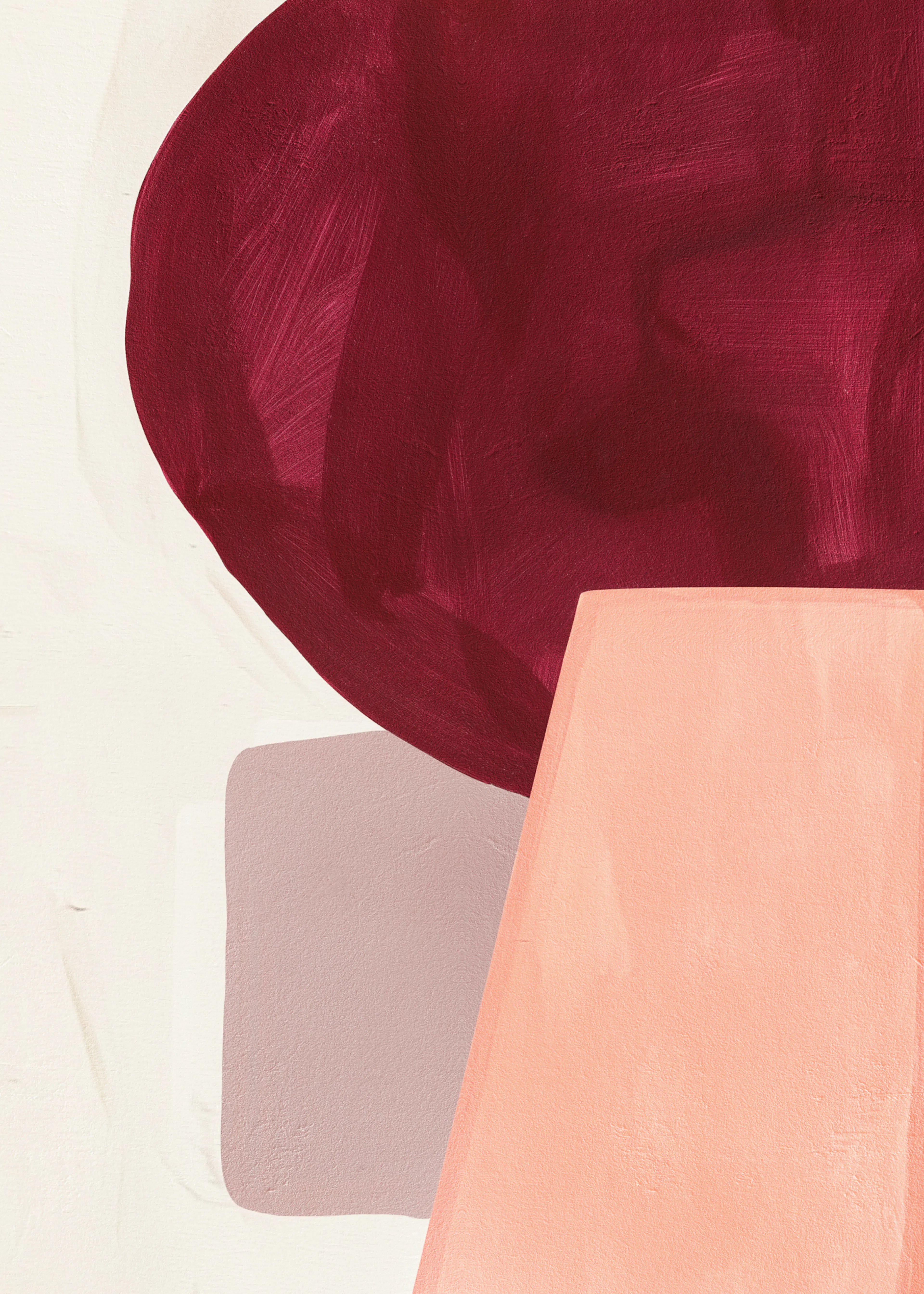 Burgundy Abstract Harmony Poster 0