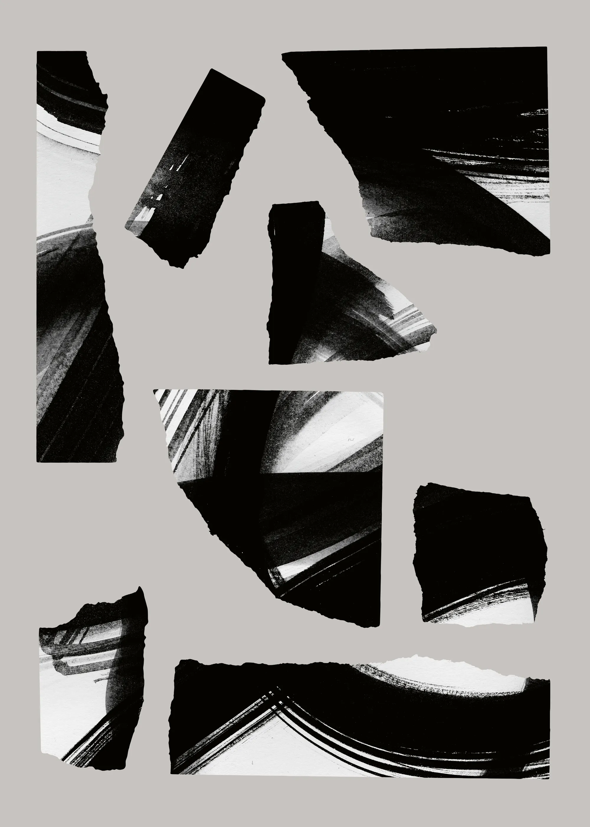 Black Abstract Fusion Poster 0