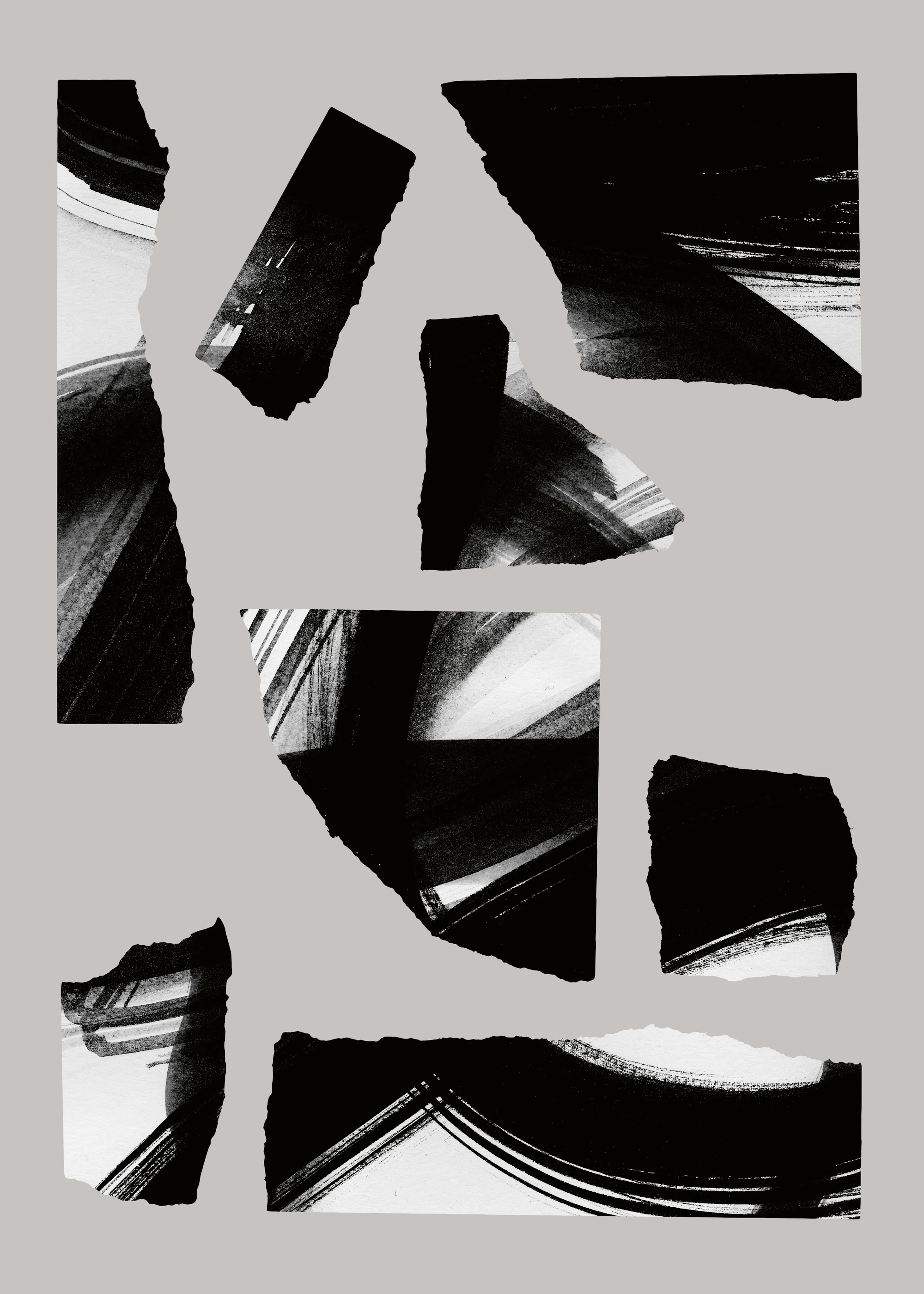 Black Abstract Fusion Poster 0