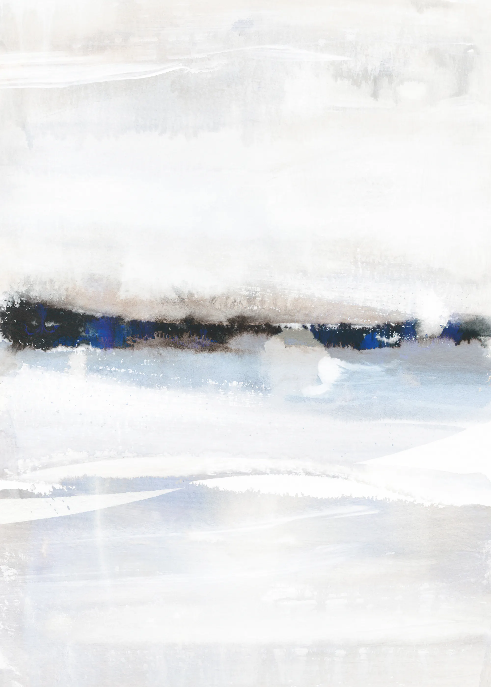 Calm Blue Serene Horizon Poster 0