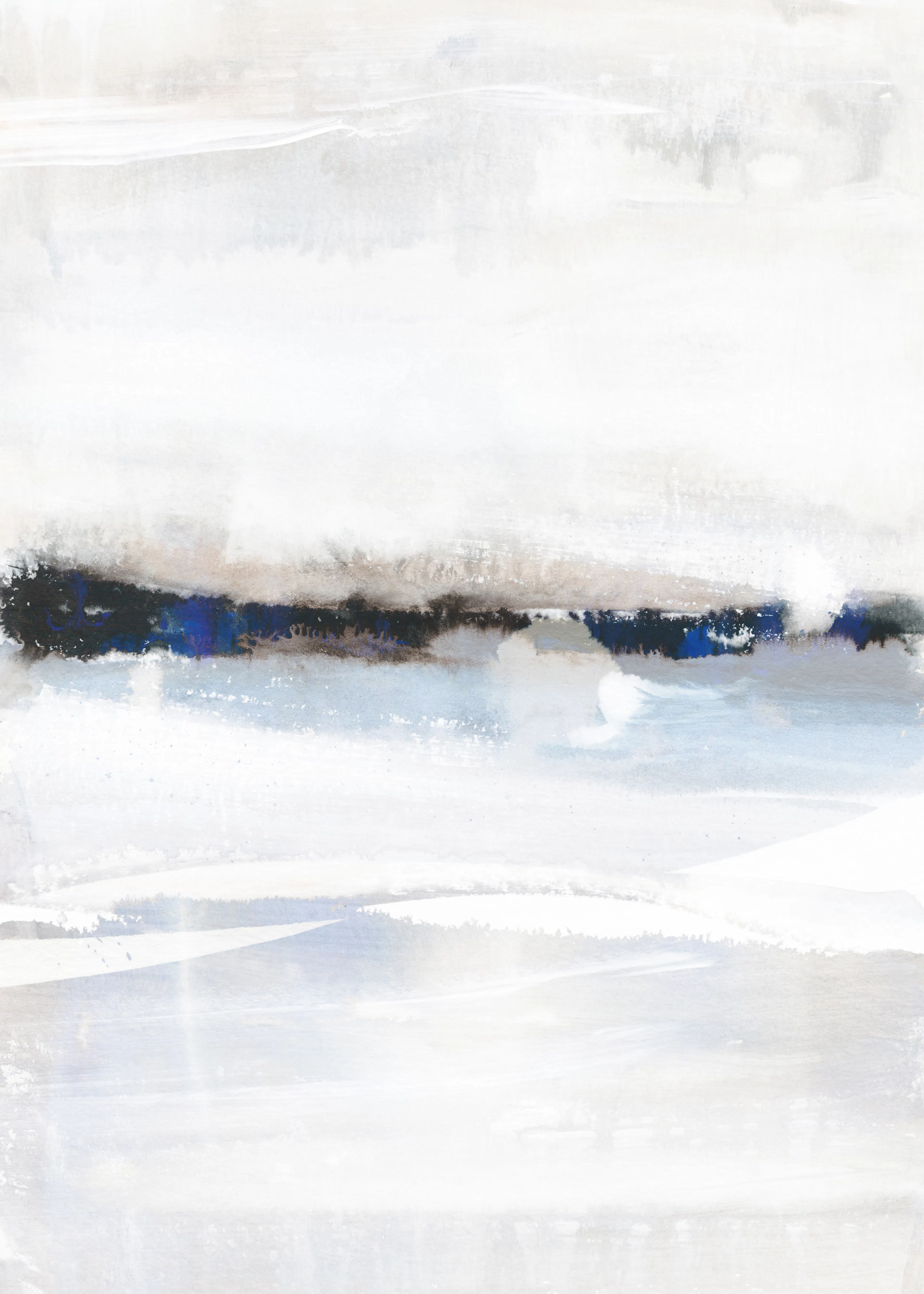 Calm Blue Serene Horizon Poster 0