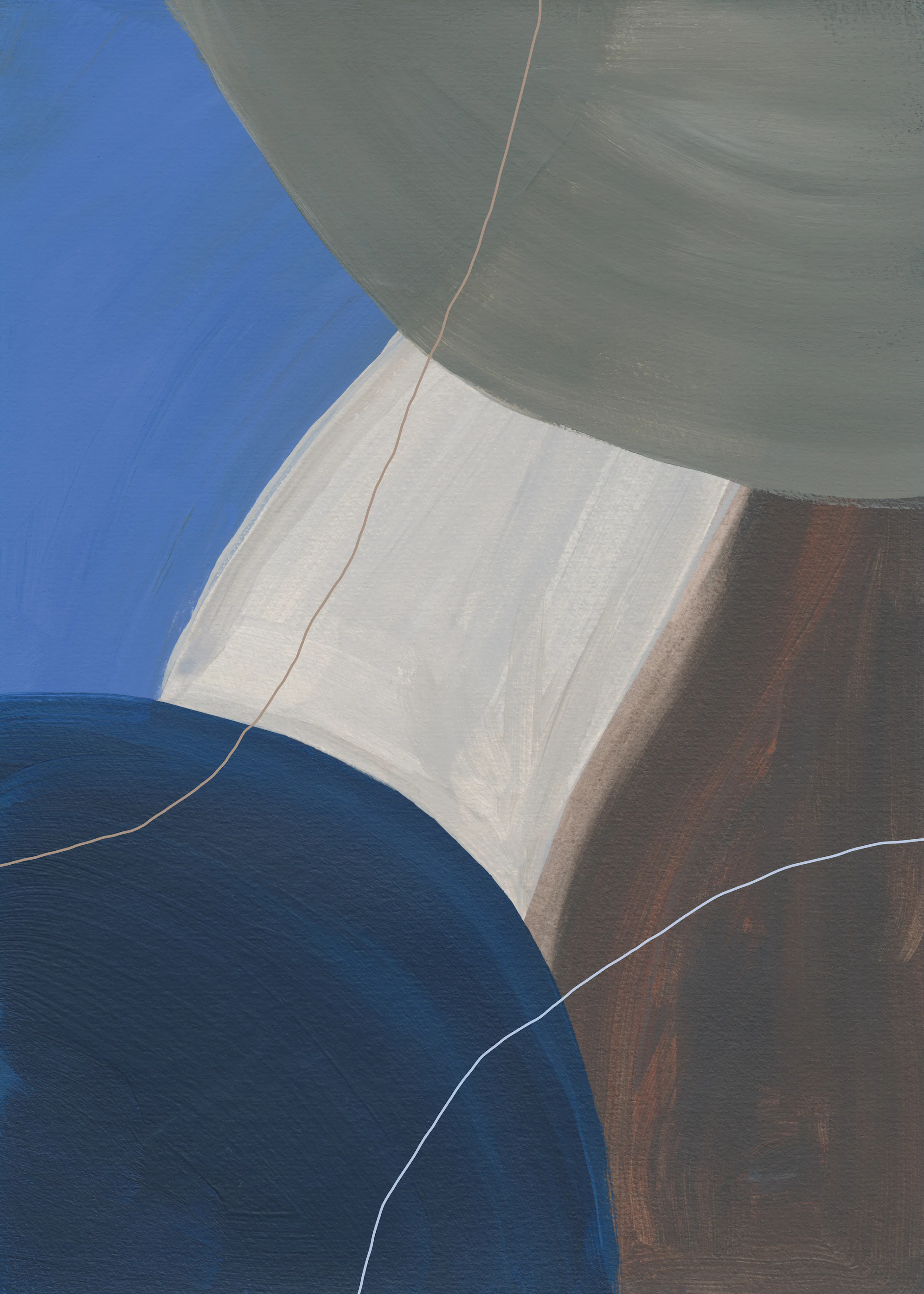 Sophisticated Blue Abstract Elegance Poster 0