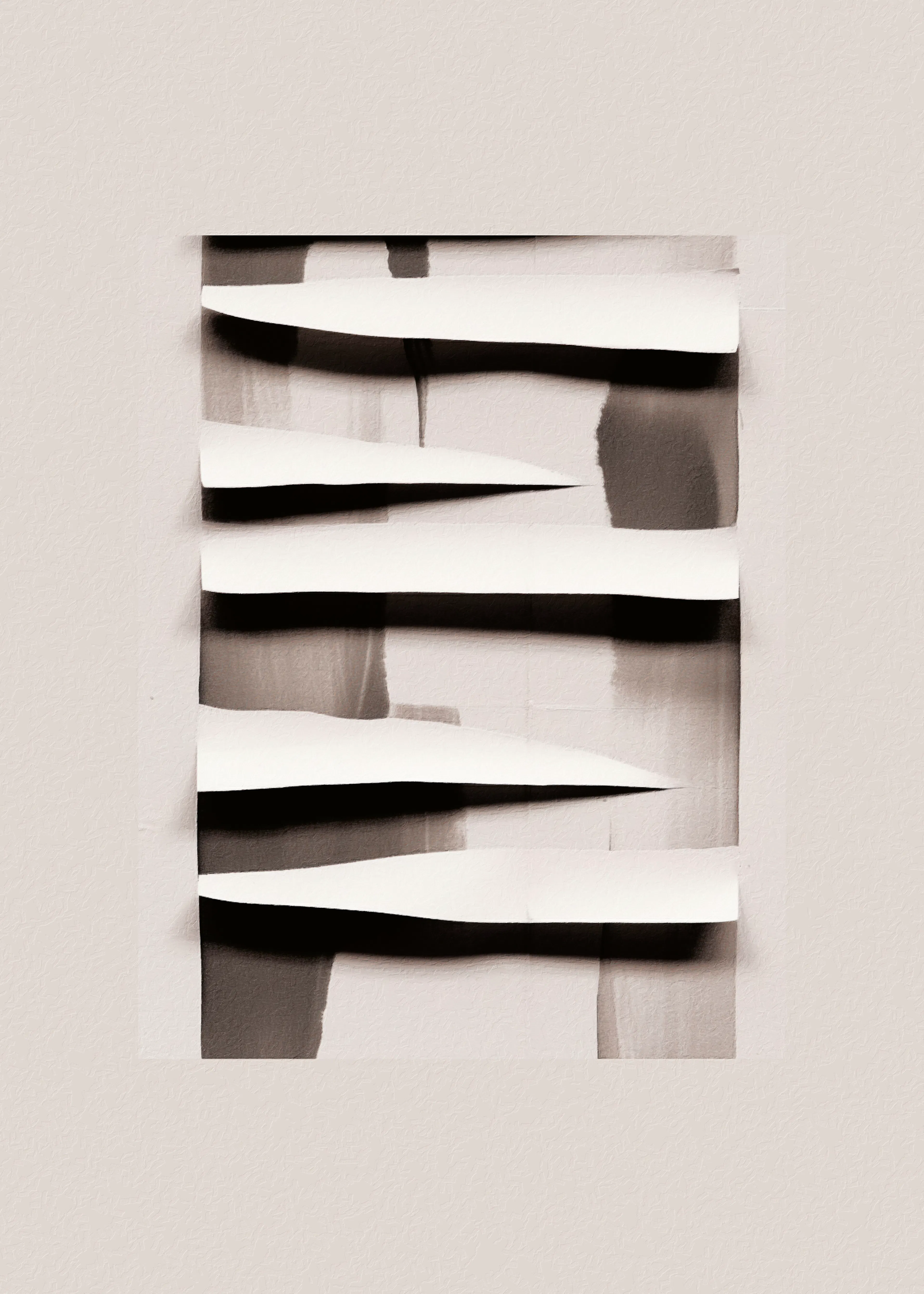 Elegant Beige Abstract Layers Poster 0