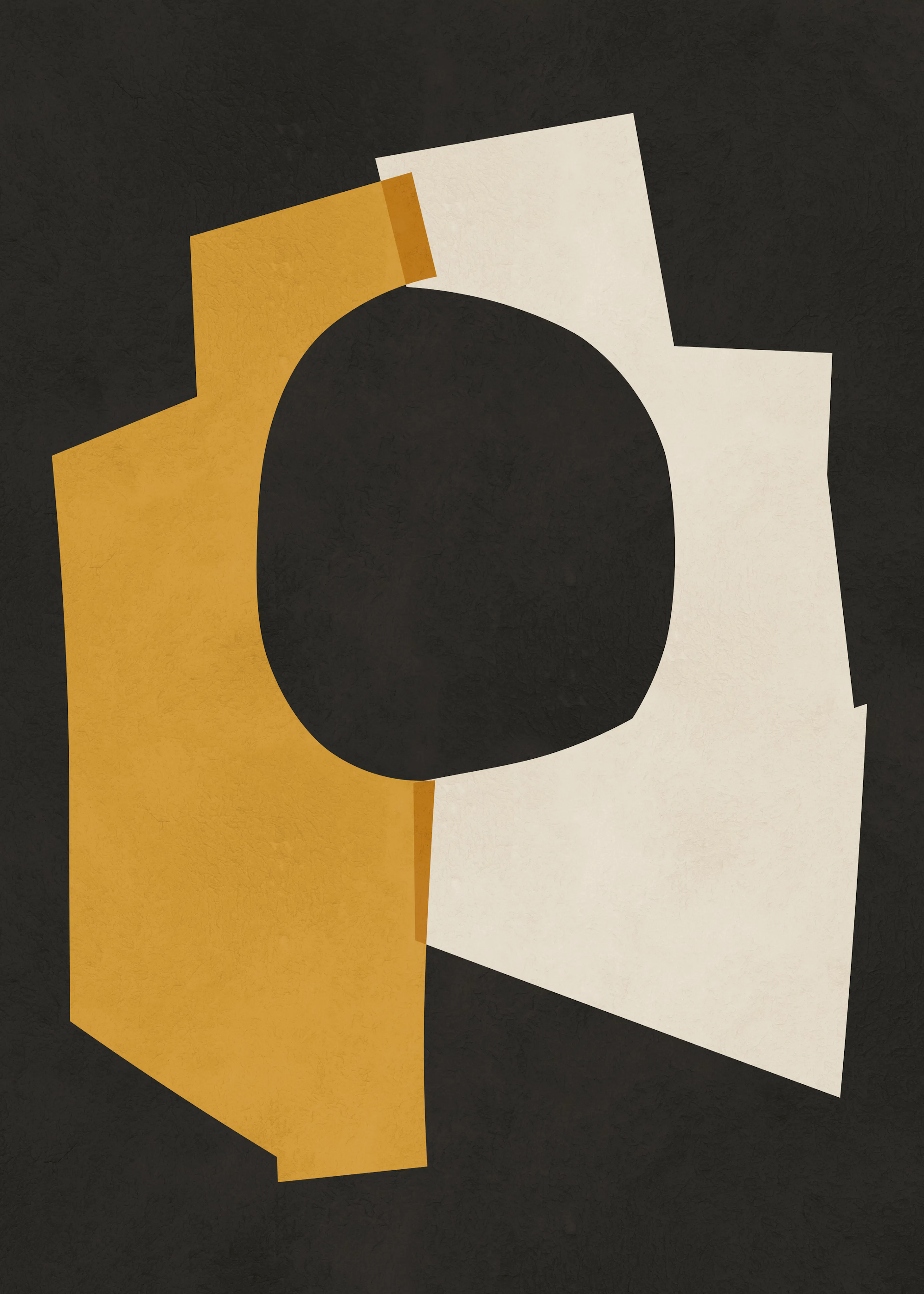 Ochre Abstract Harmony Poster 0