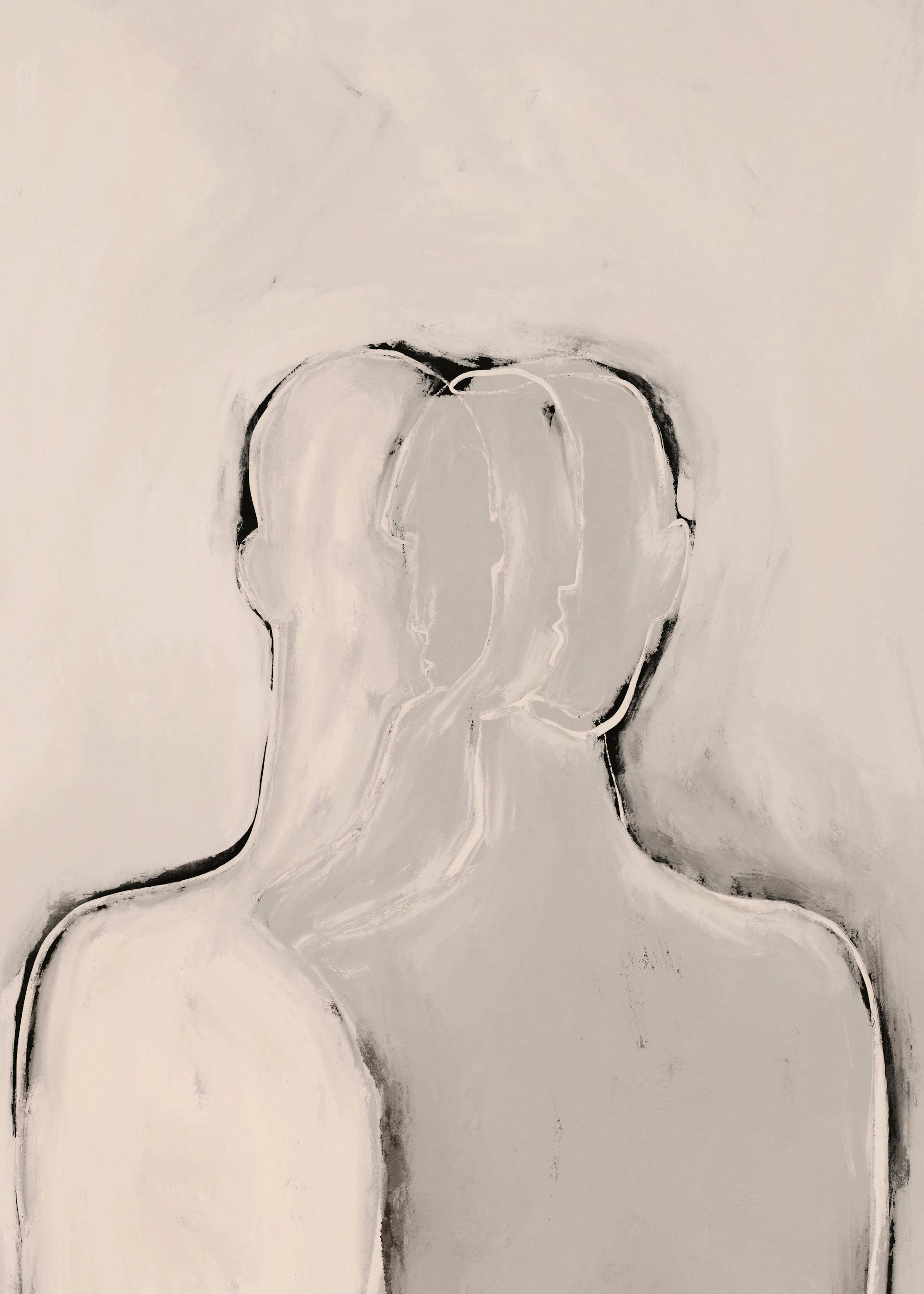 Beige Abstract Silhouette Poster 0
