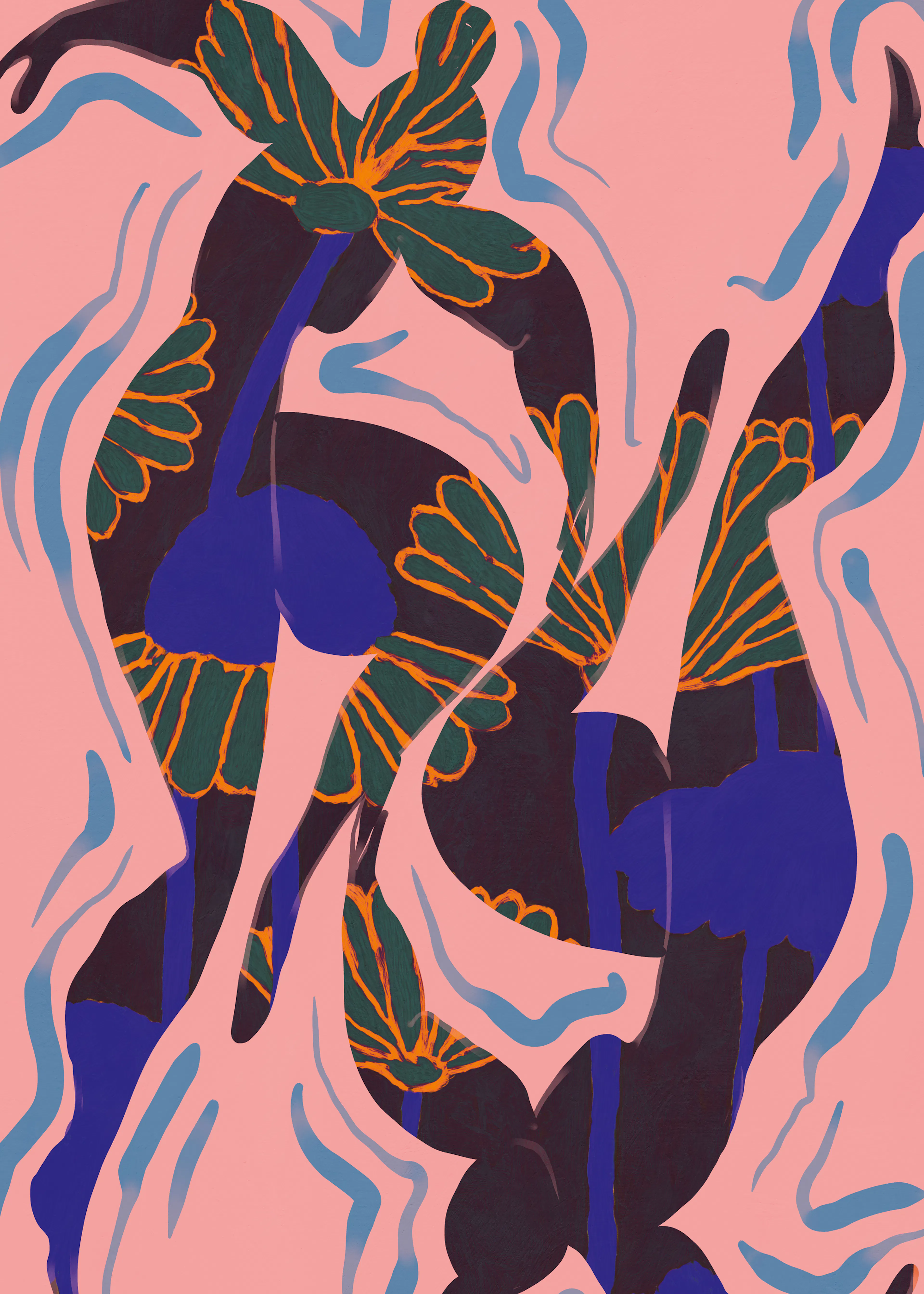 Pink Floral Fusion Poster 0