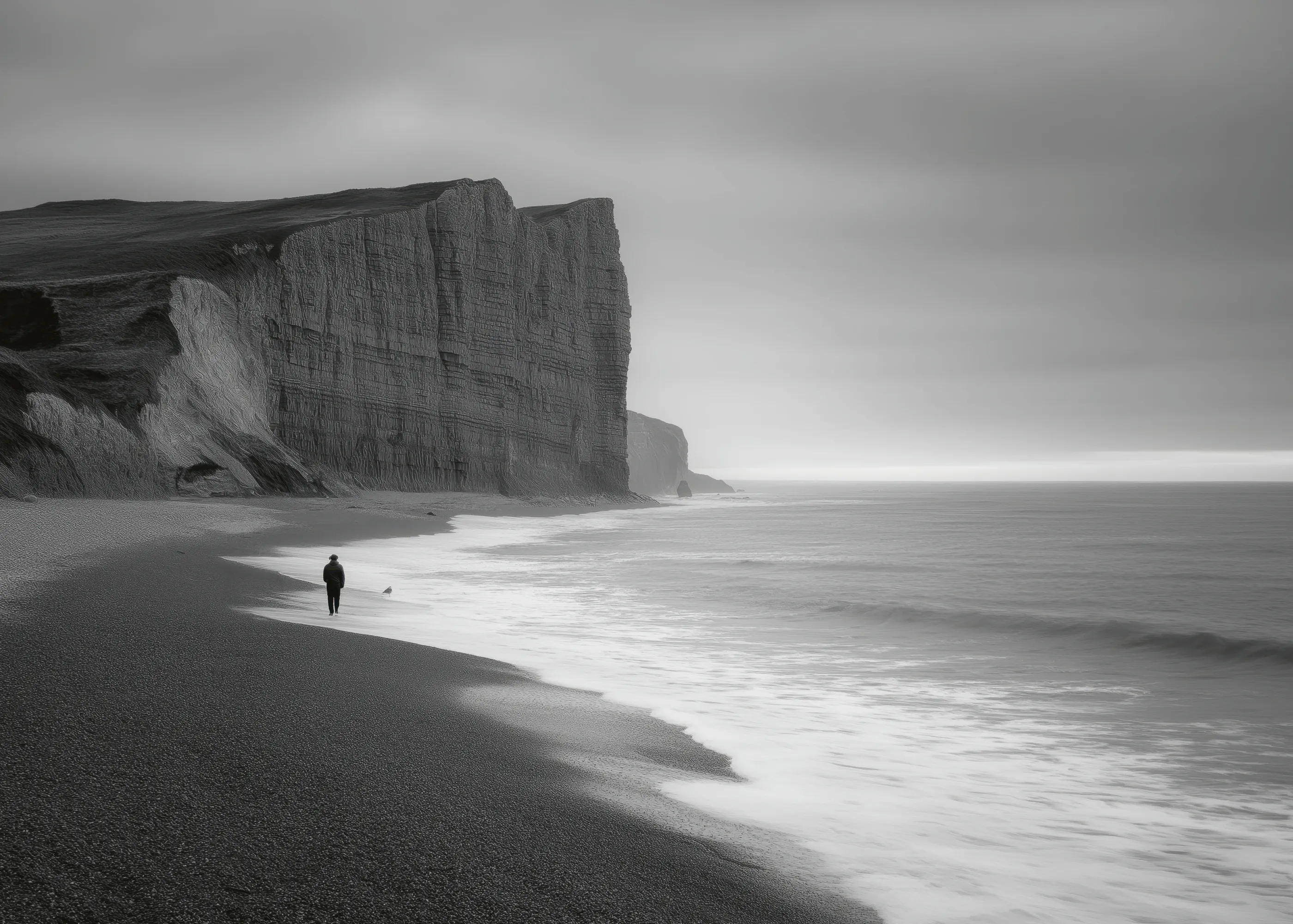 Gray Coastal Serenity Poster 0