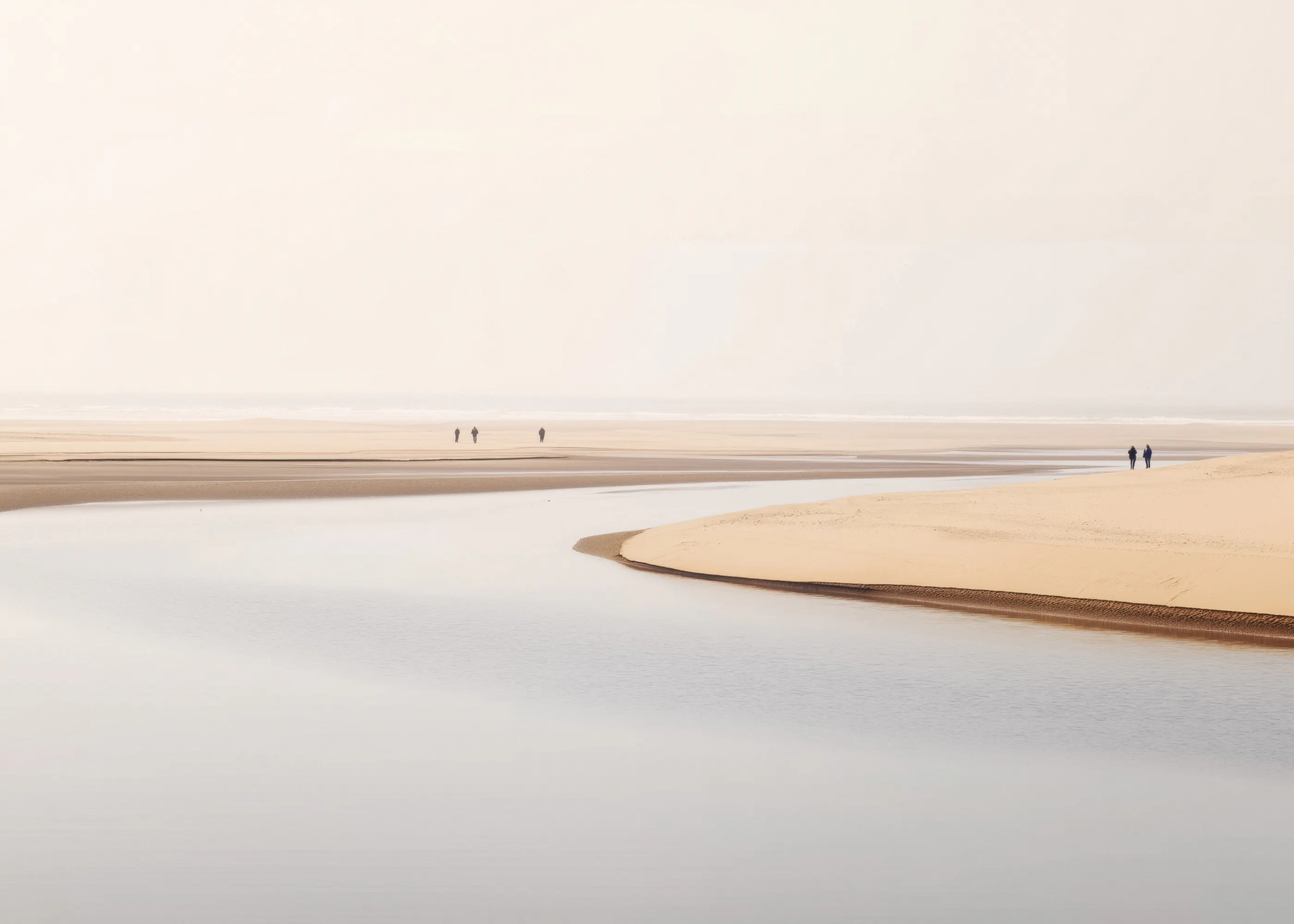 Calm Beige Serene Landscape Poster 0