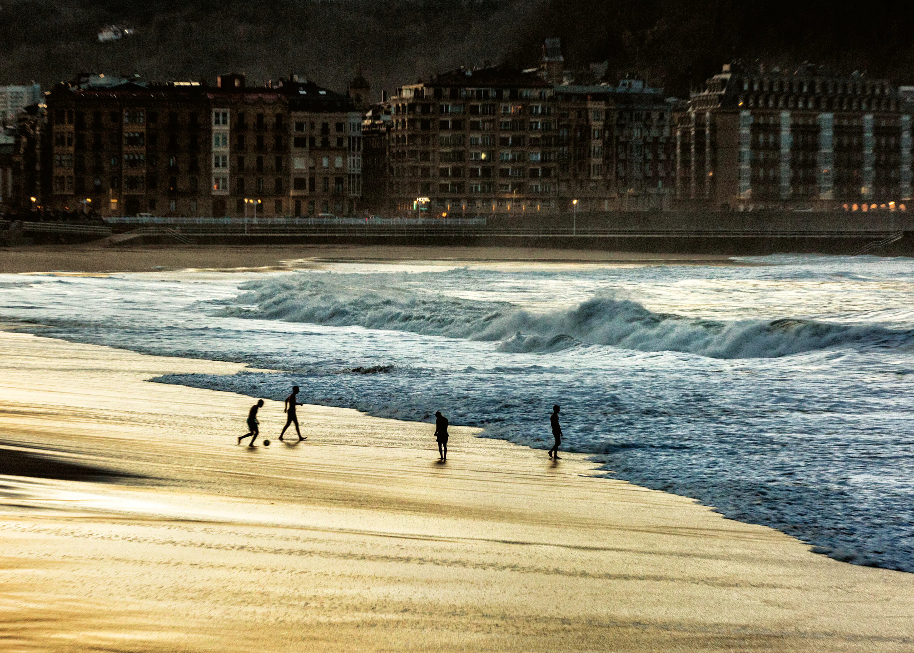 Paysage de Plage au Coucher de Soleil Poster 0