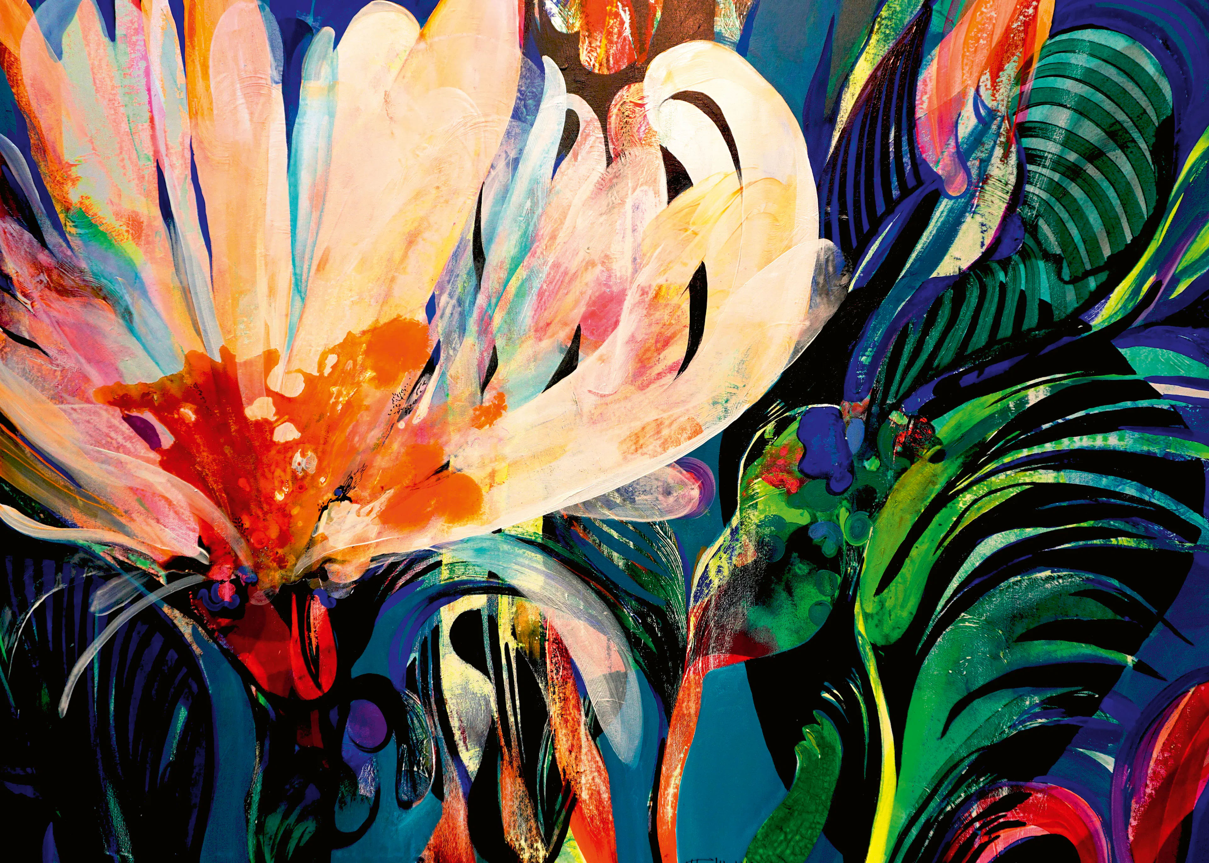 Orange Vibrant Bloom Poster 0