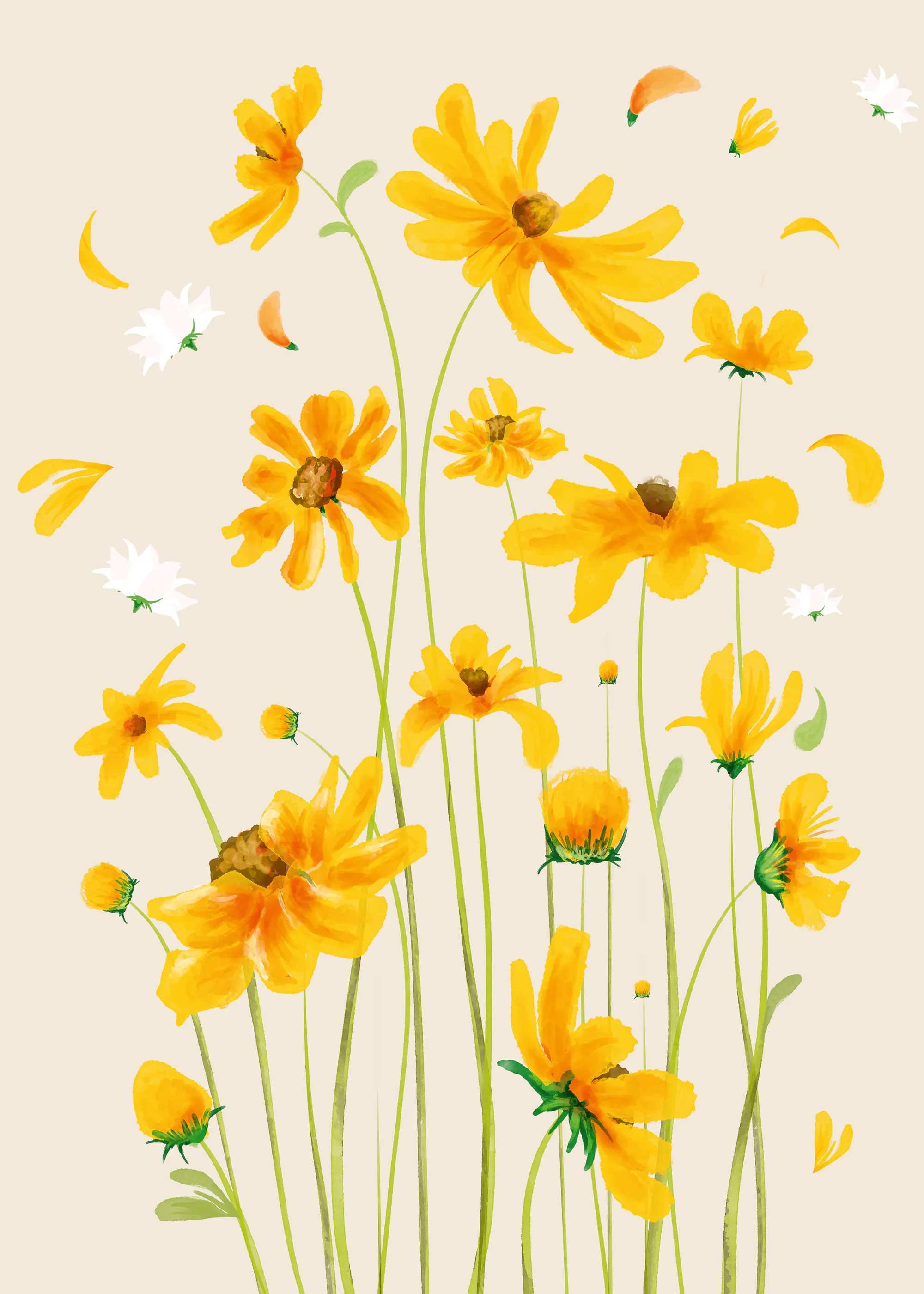 Soliga Blommor Poster 0
