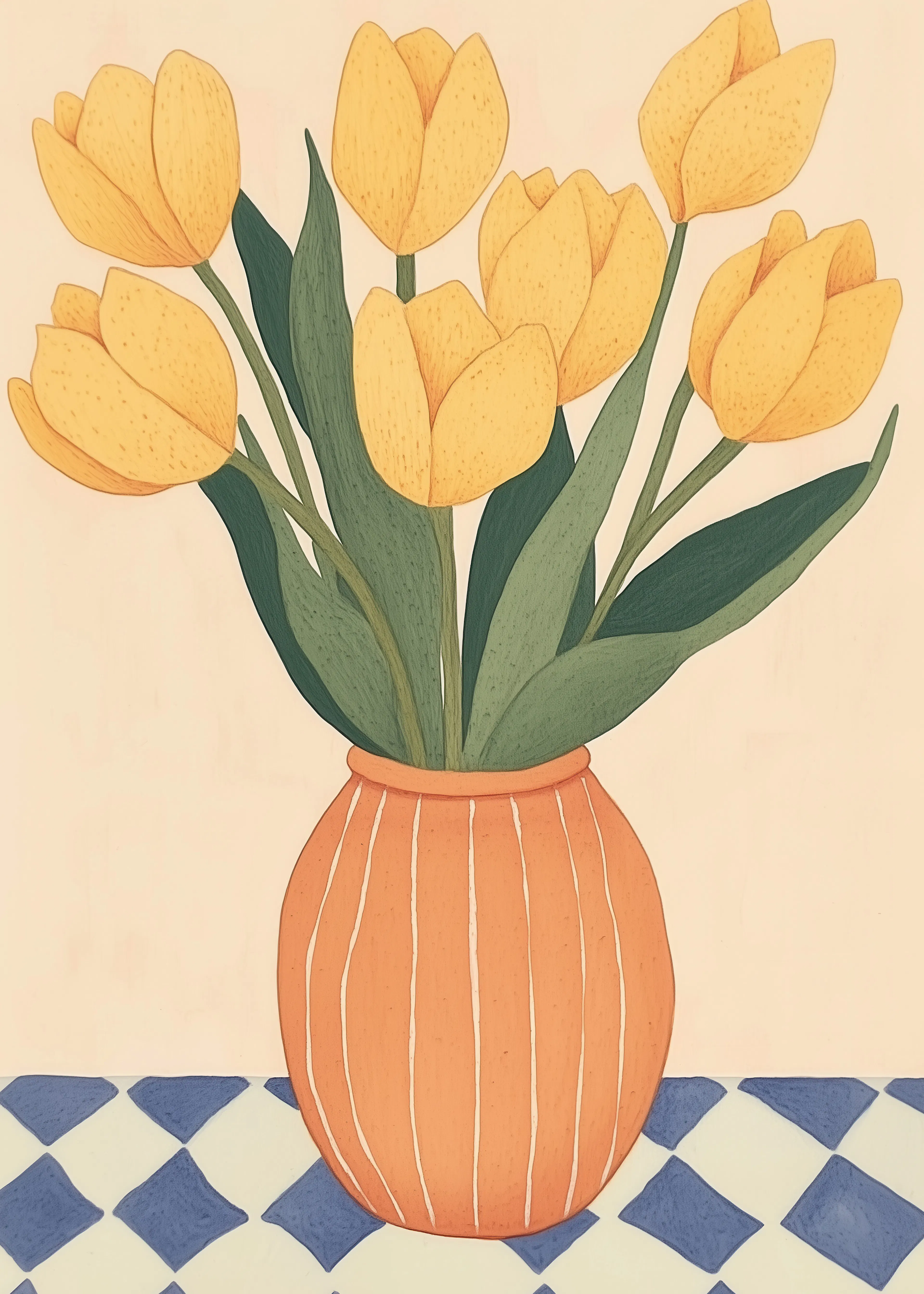 Yellow Tulip Elegance Poster 0