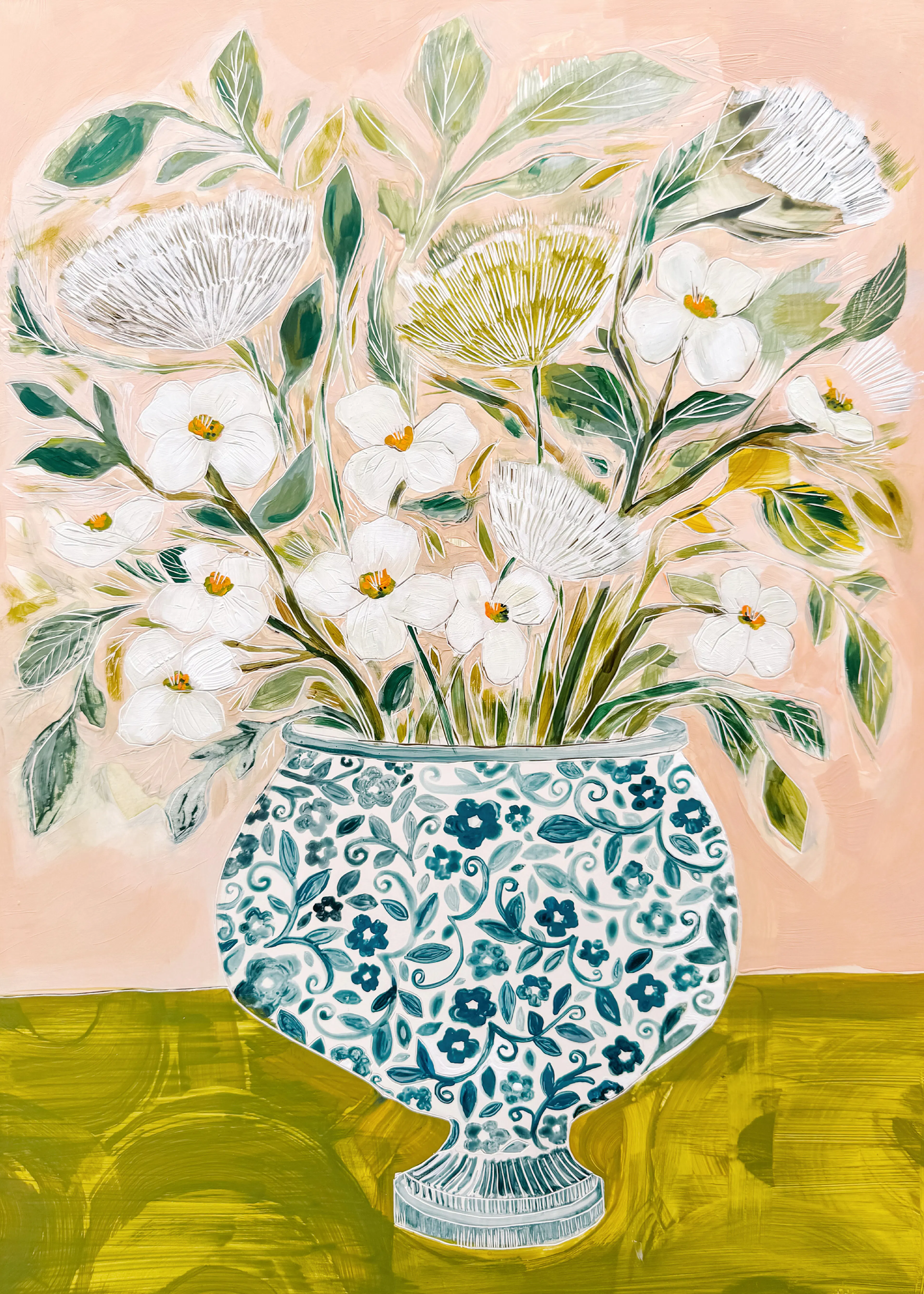 Charmante elegante blaue florale Eleganz Poster 0