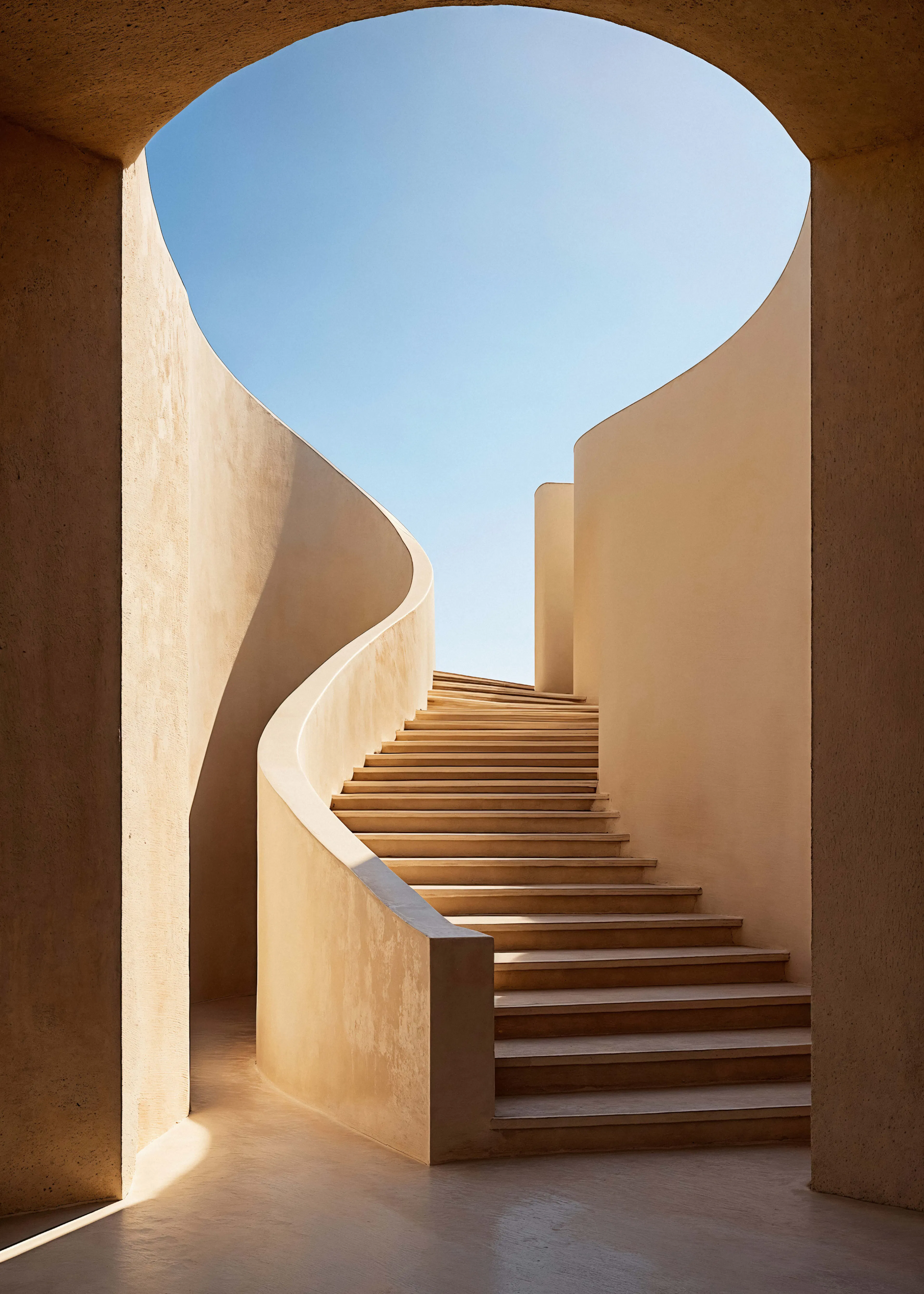Architecture Courbée Beige Poster 0