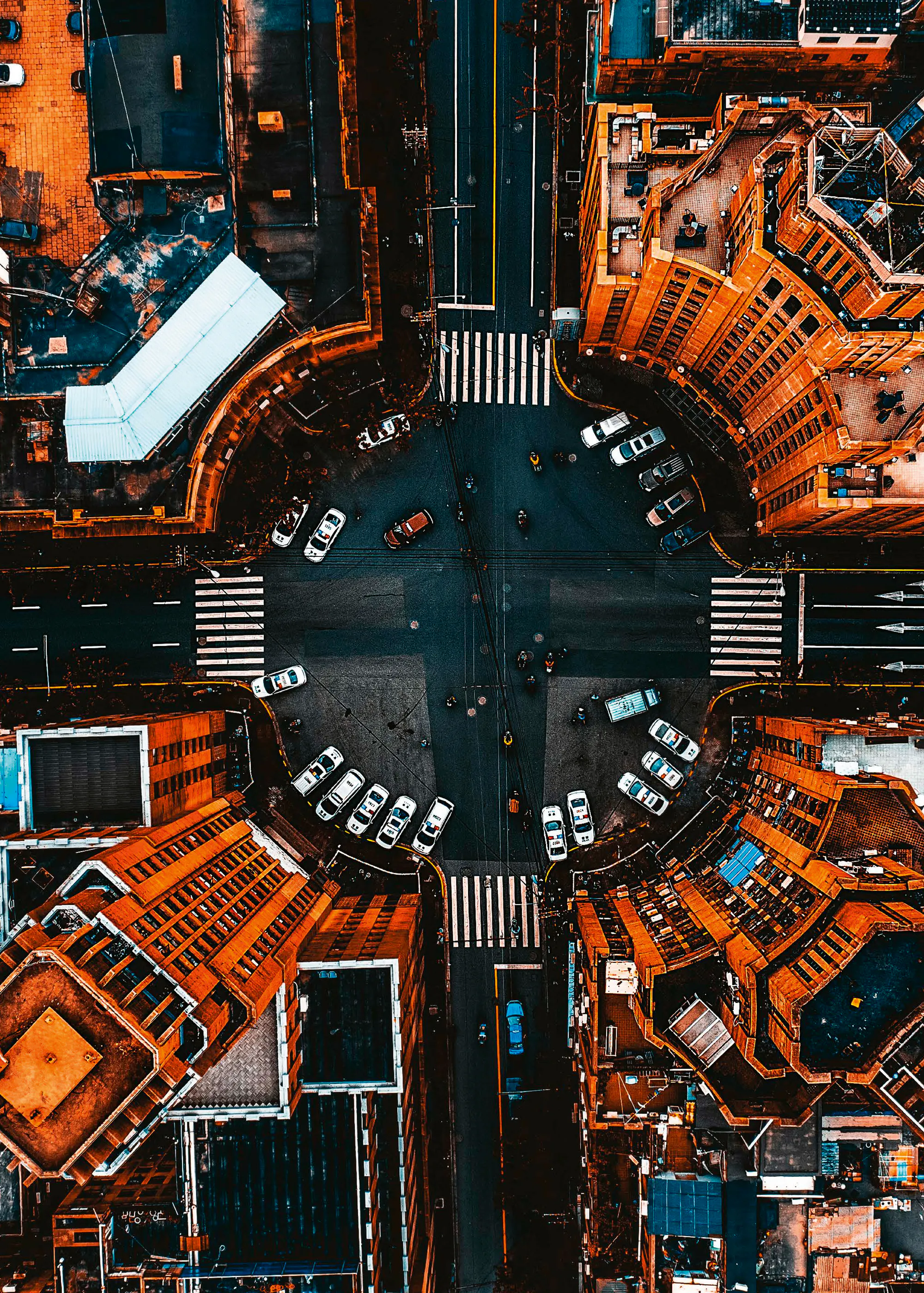 Orange Urban Geometrie Poster 0