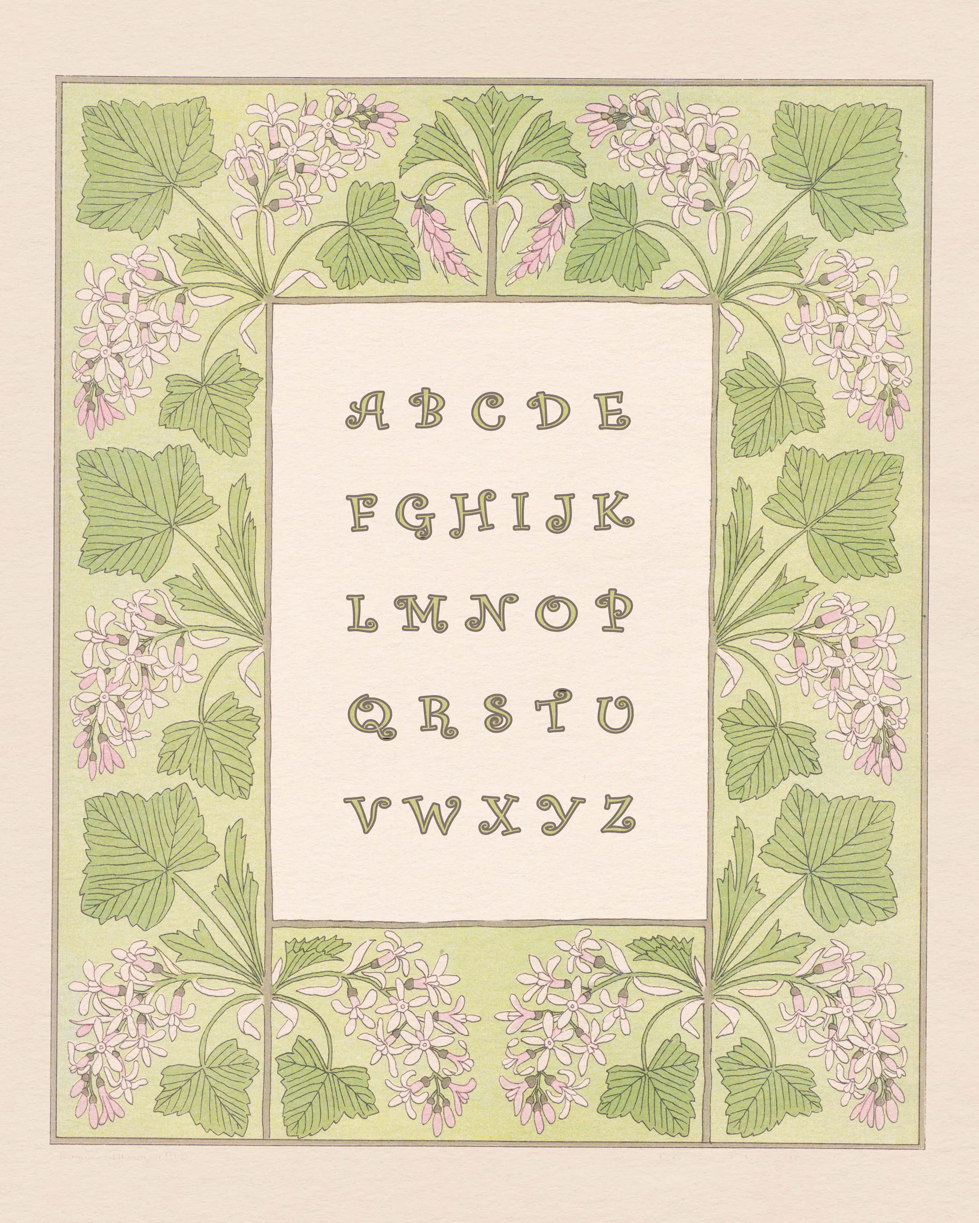 Vintage Alfabet Plakat 0